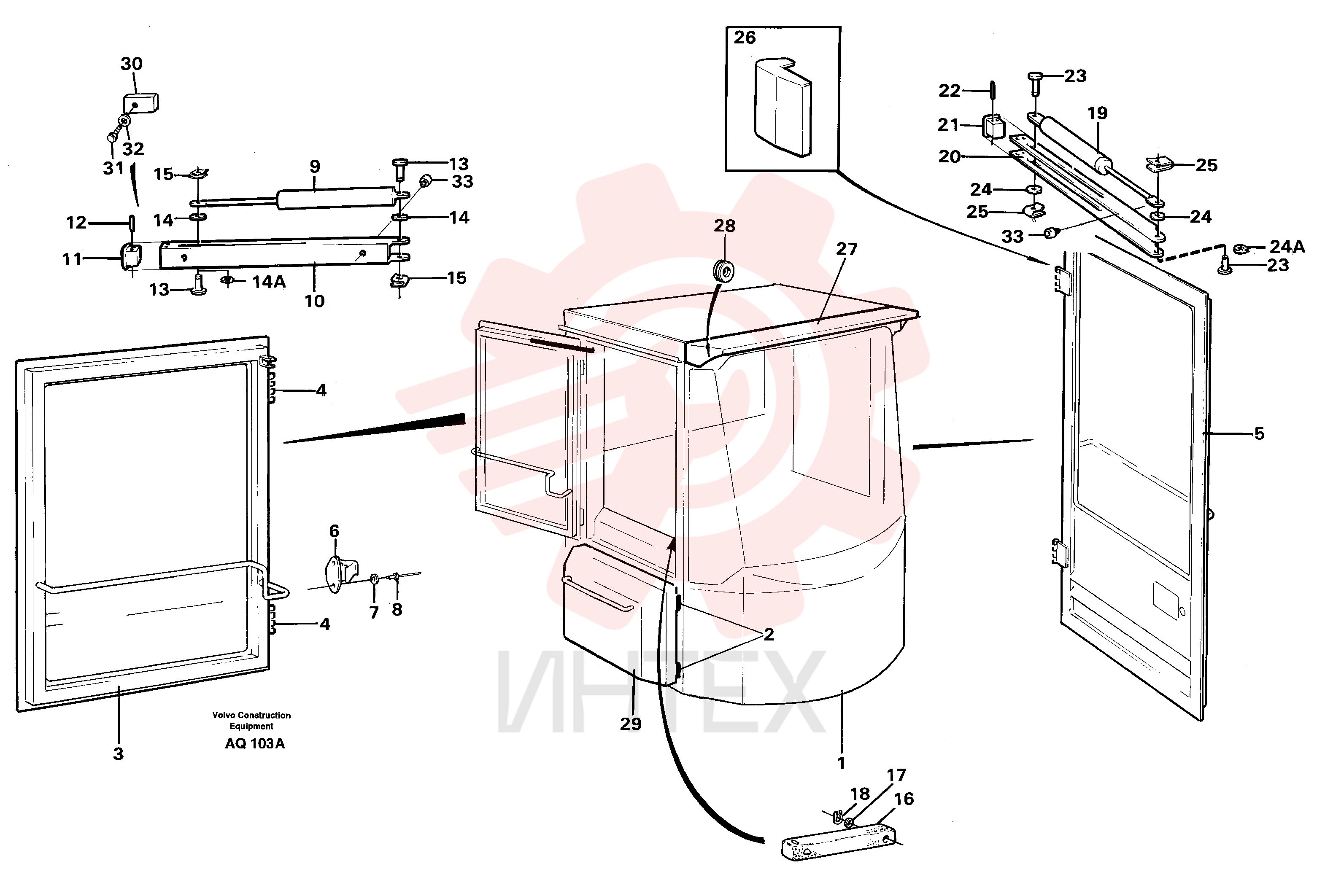 Hinge pin VOE 11708215 (2)