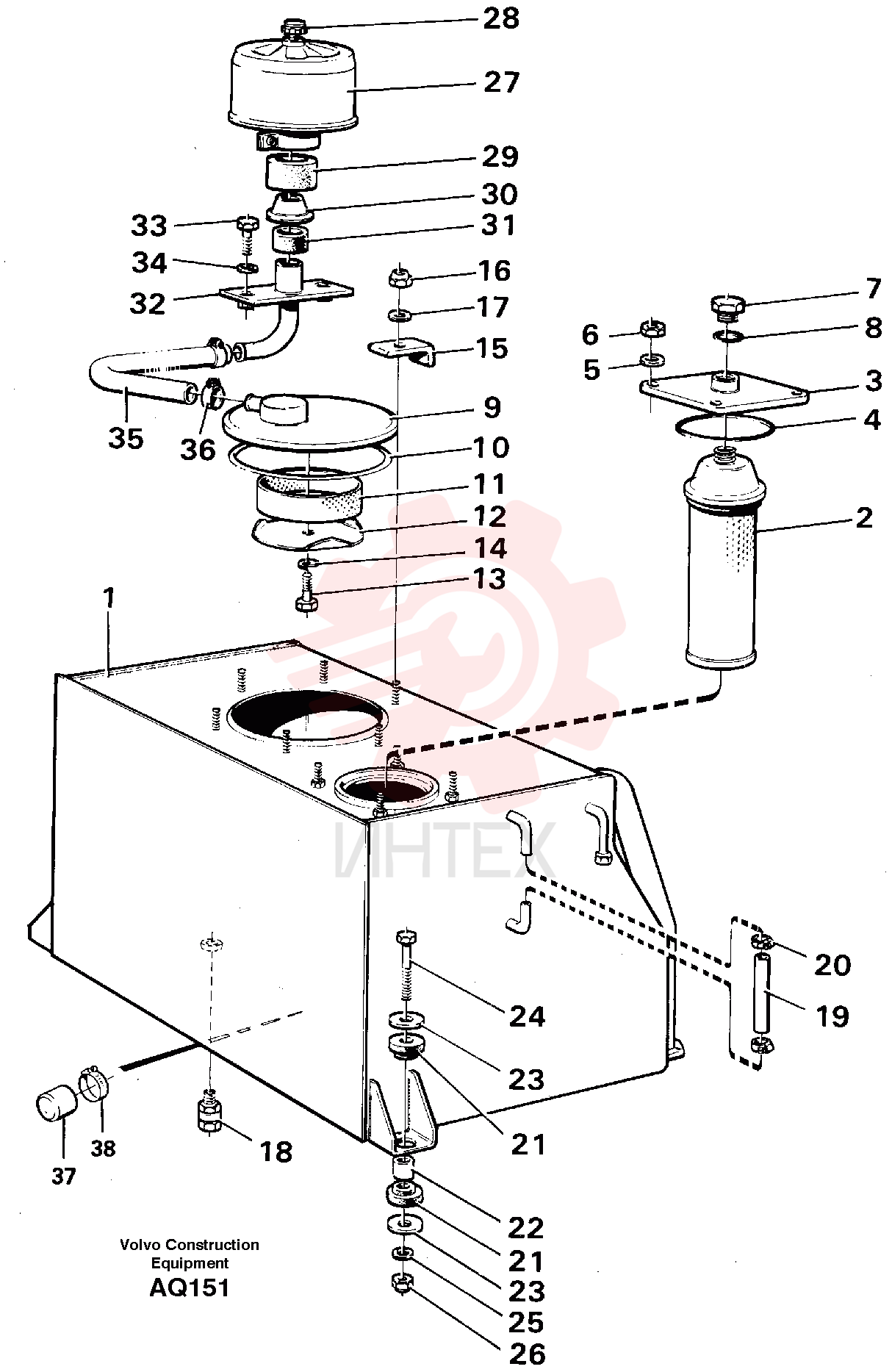Hydr fluid tank VOE 11020650