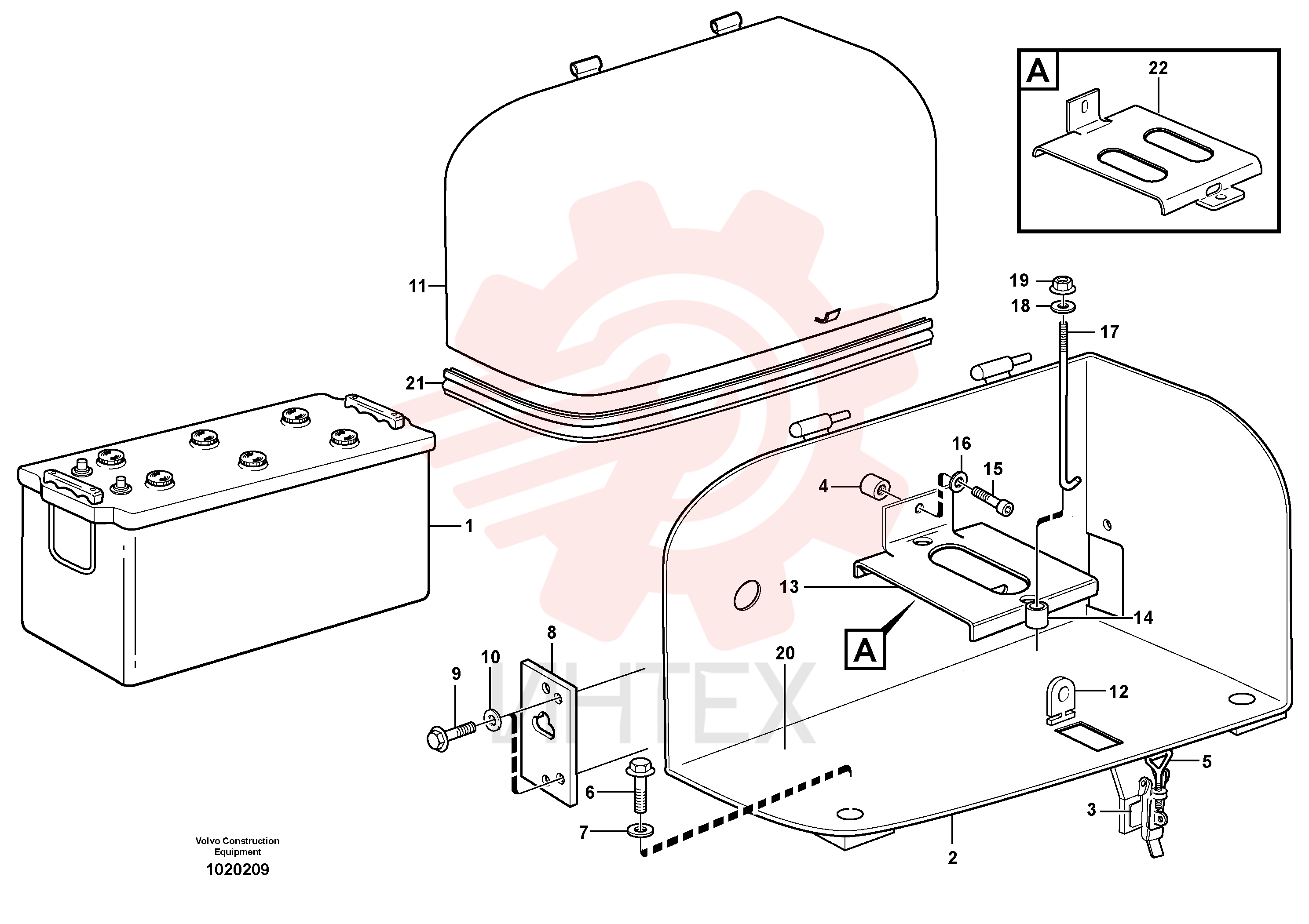 Battery cover VOE 11413173