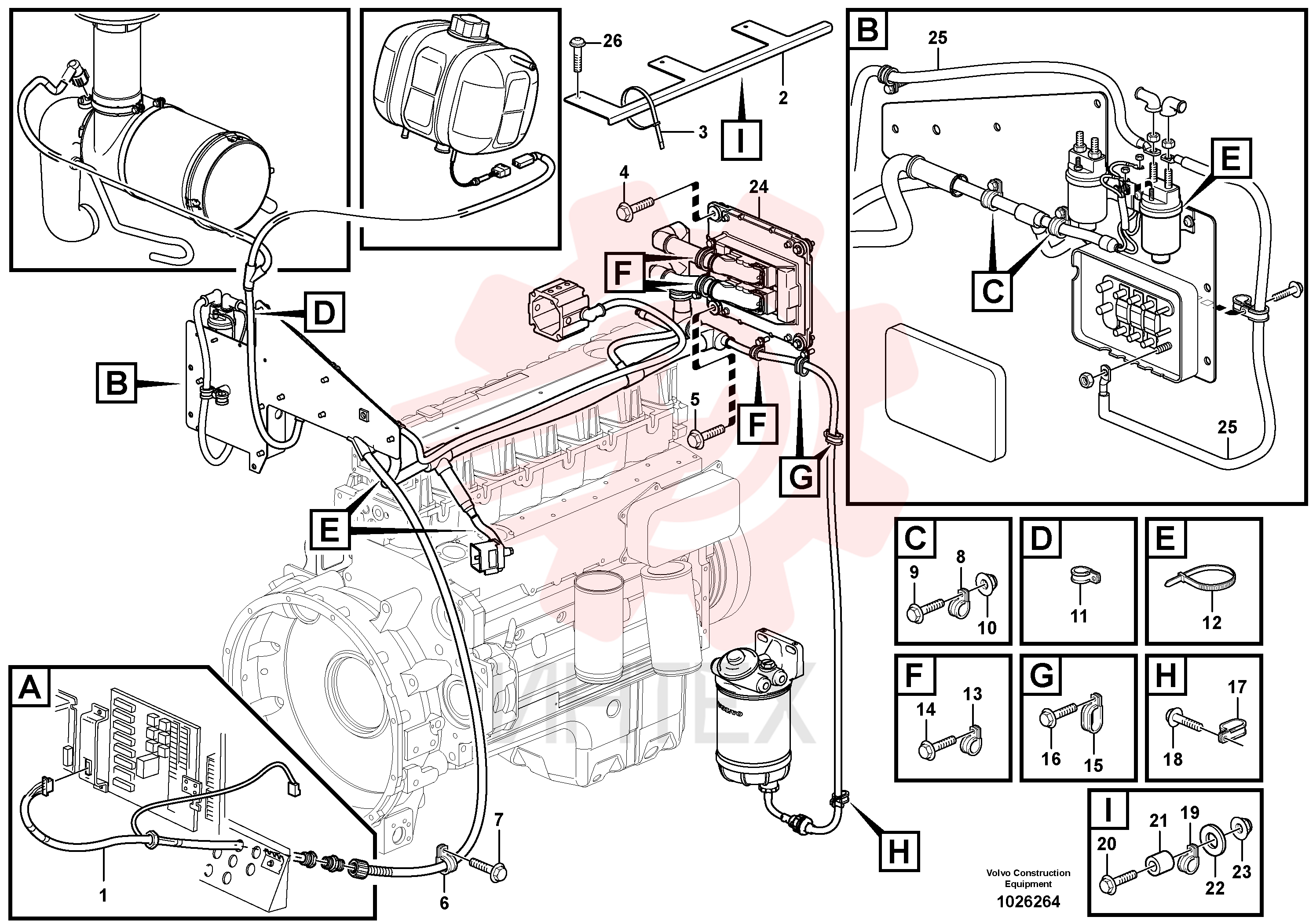 Flange lock nut VOE 948645 (1)