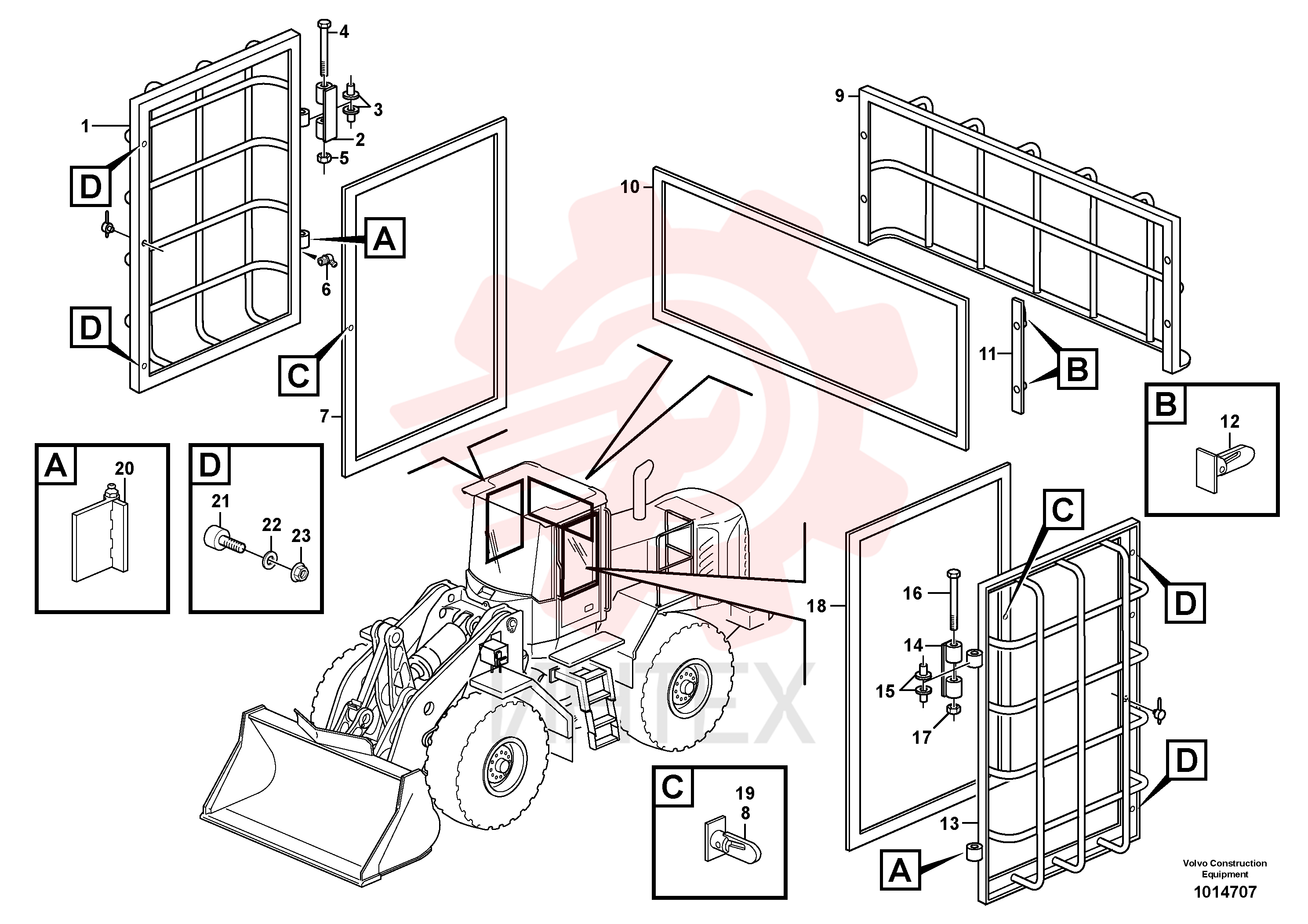 Hinge pin VOE 11708215 (3)