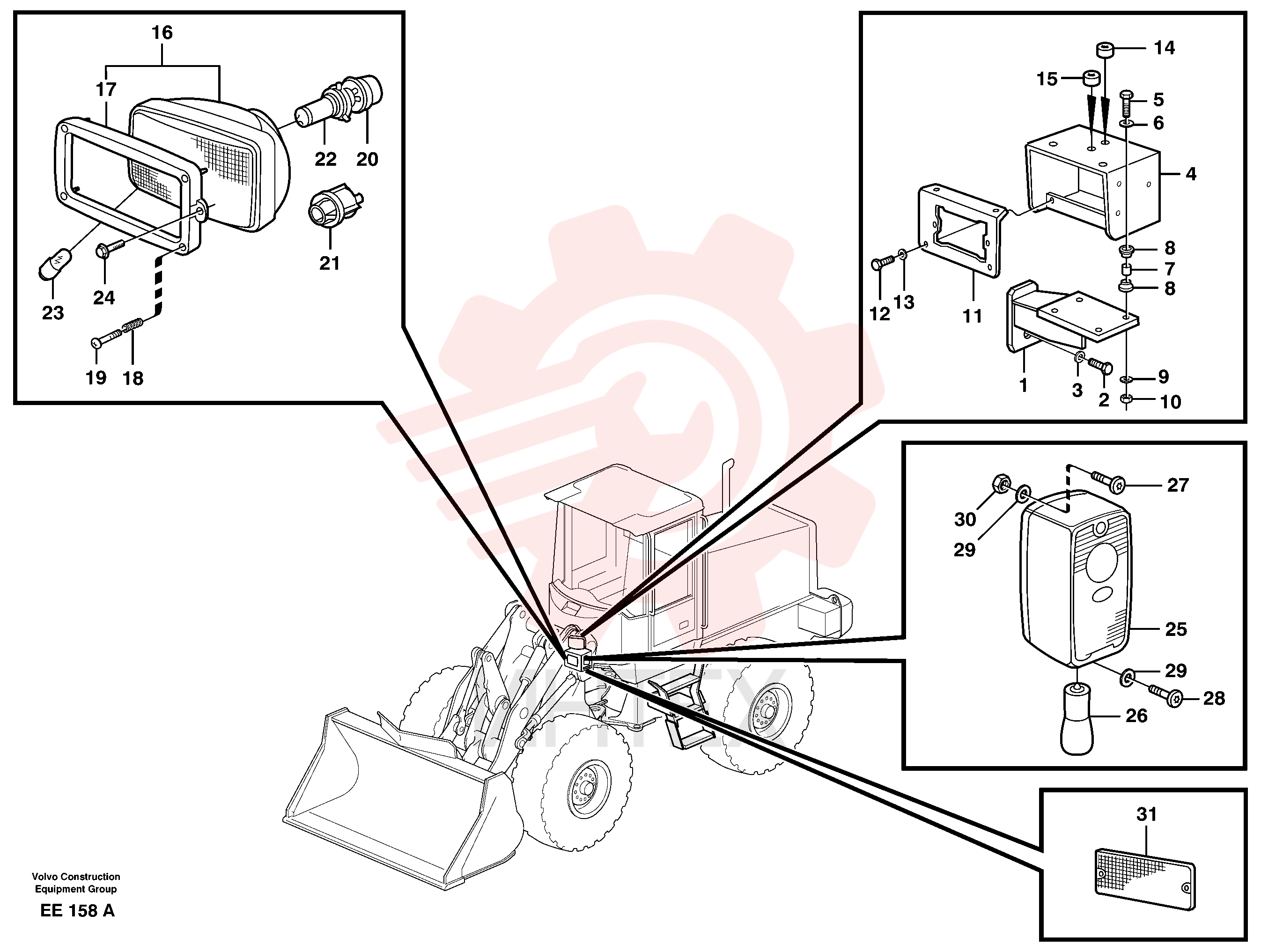 Lamp retainer VOE 11024741