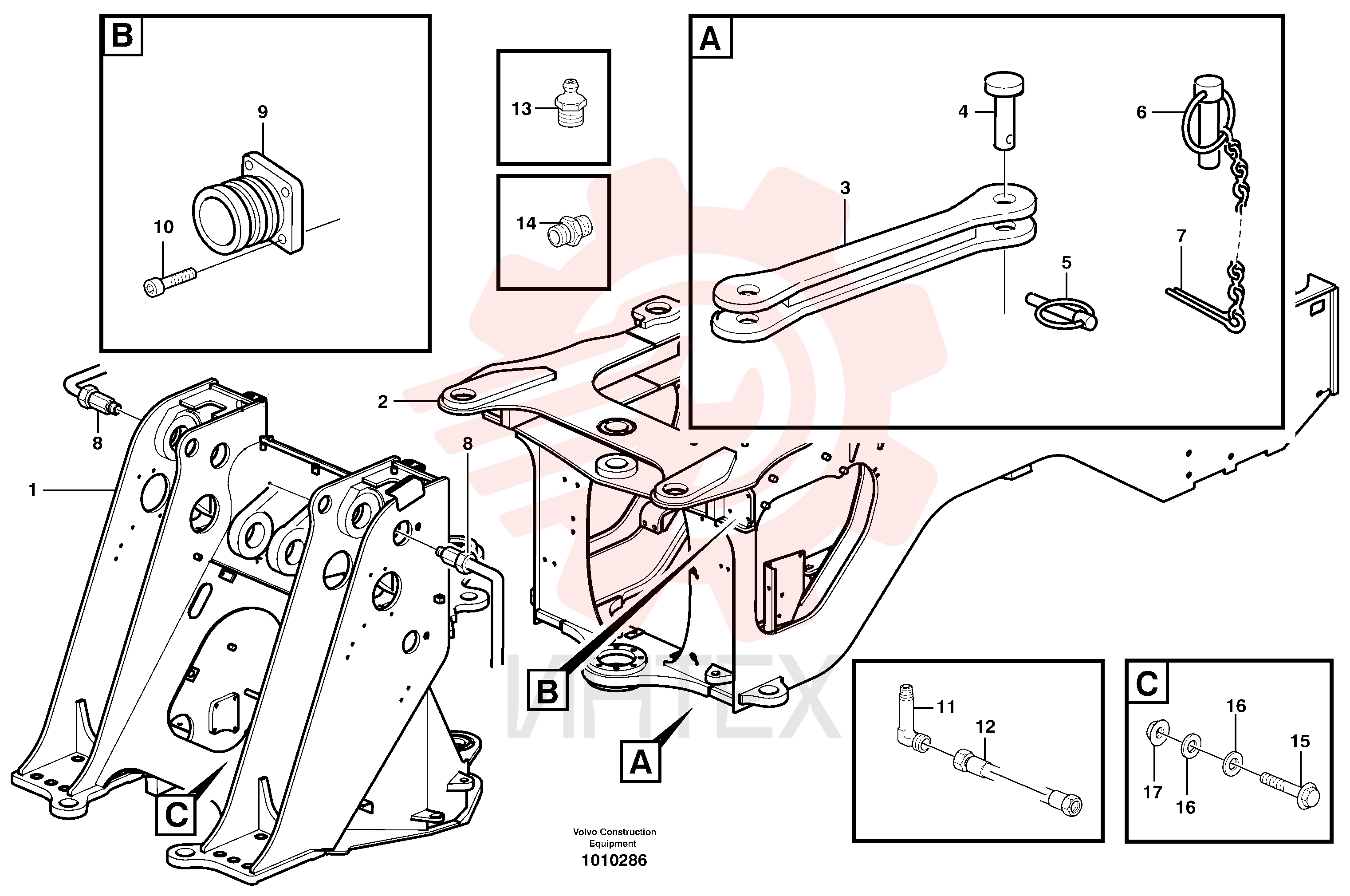 Rear frame VOE 11177800