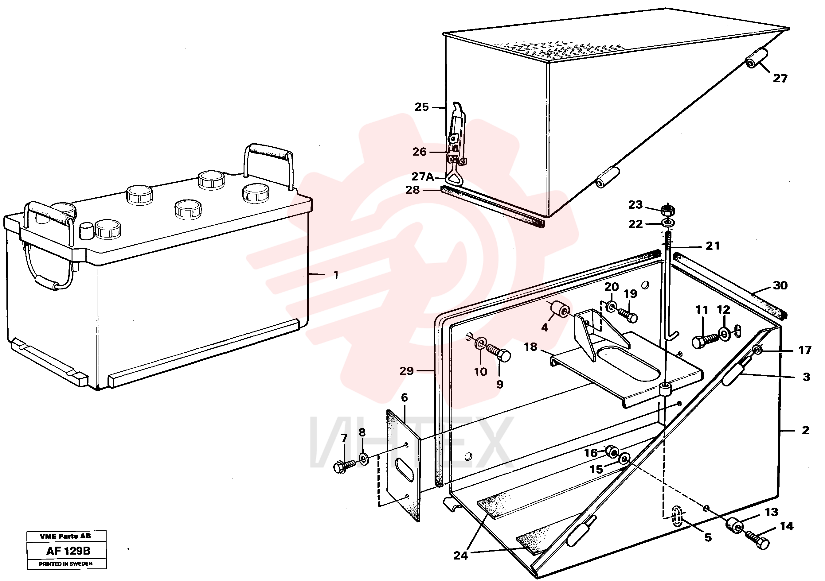 Battery shelf VOE 11024780