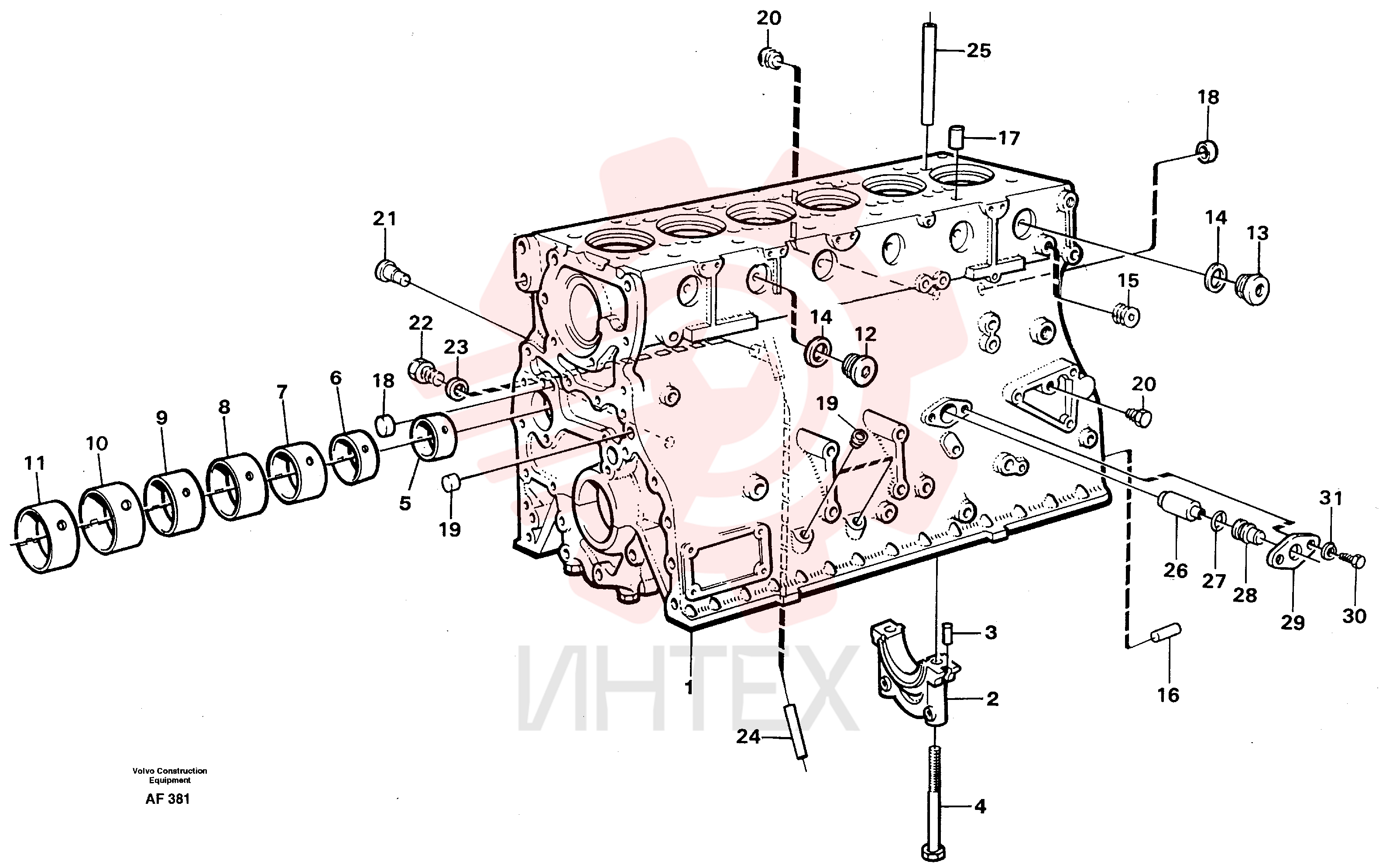 Блок цилиндров VOE 479752