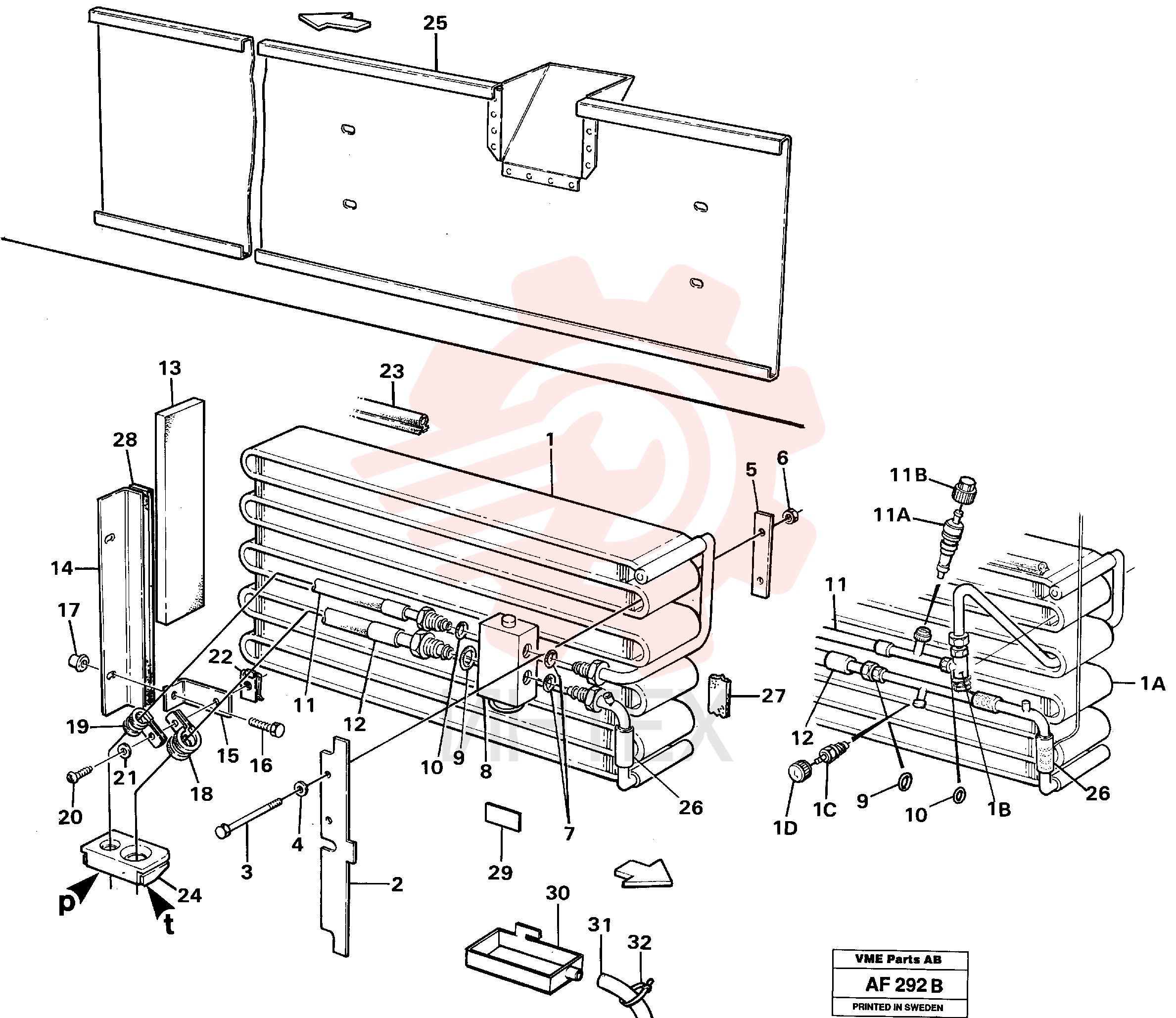 Evaporator VOE 11104083
