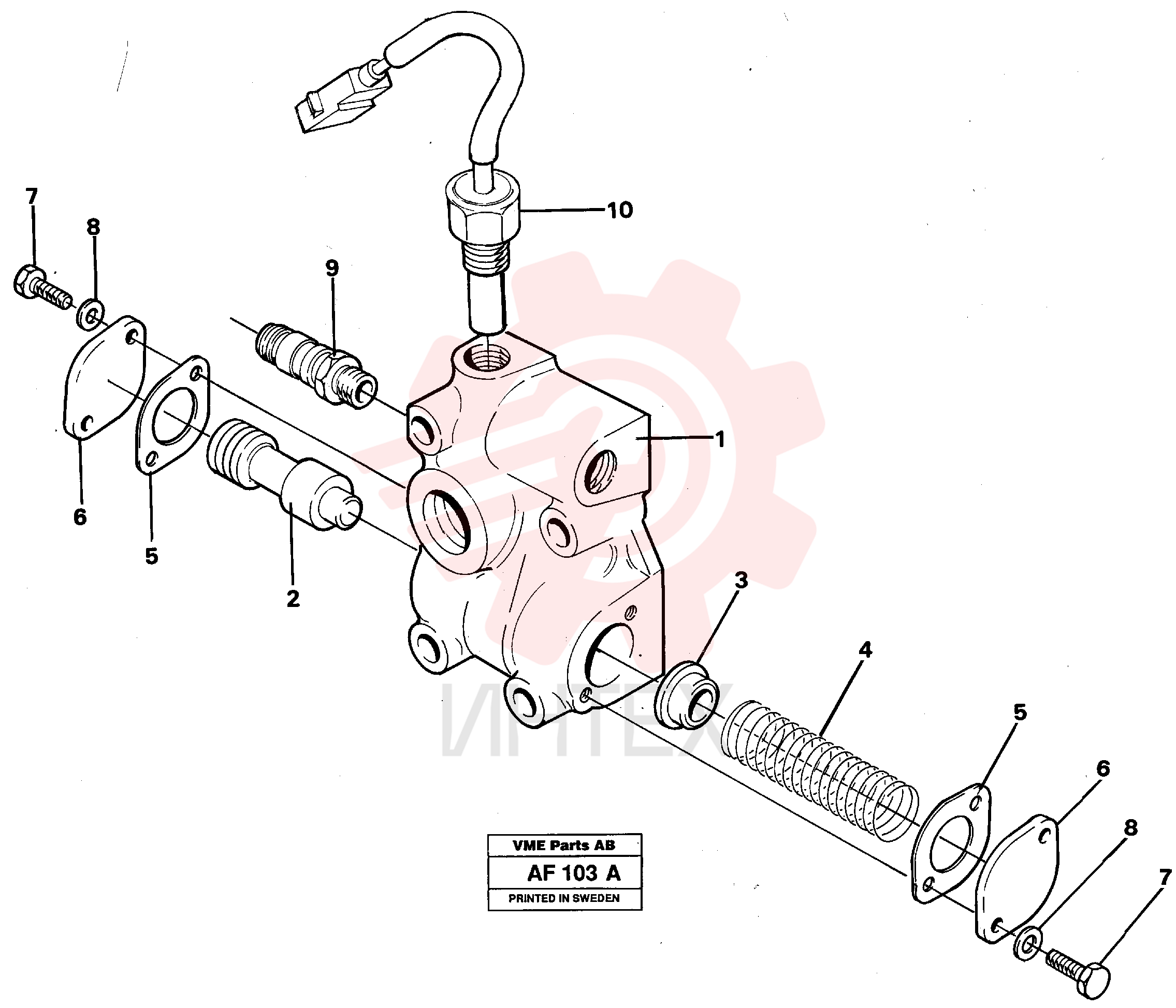 Lubricating oil valve VOE 4837018
