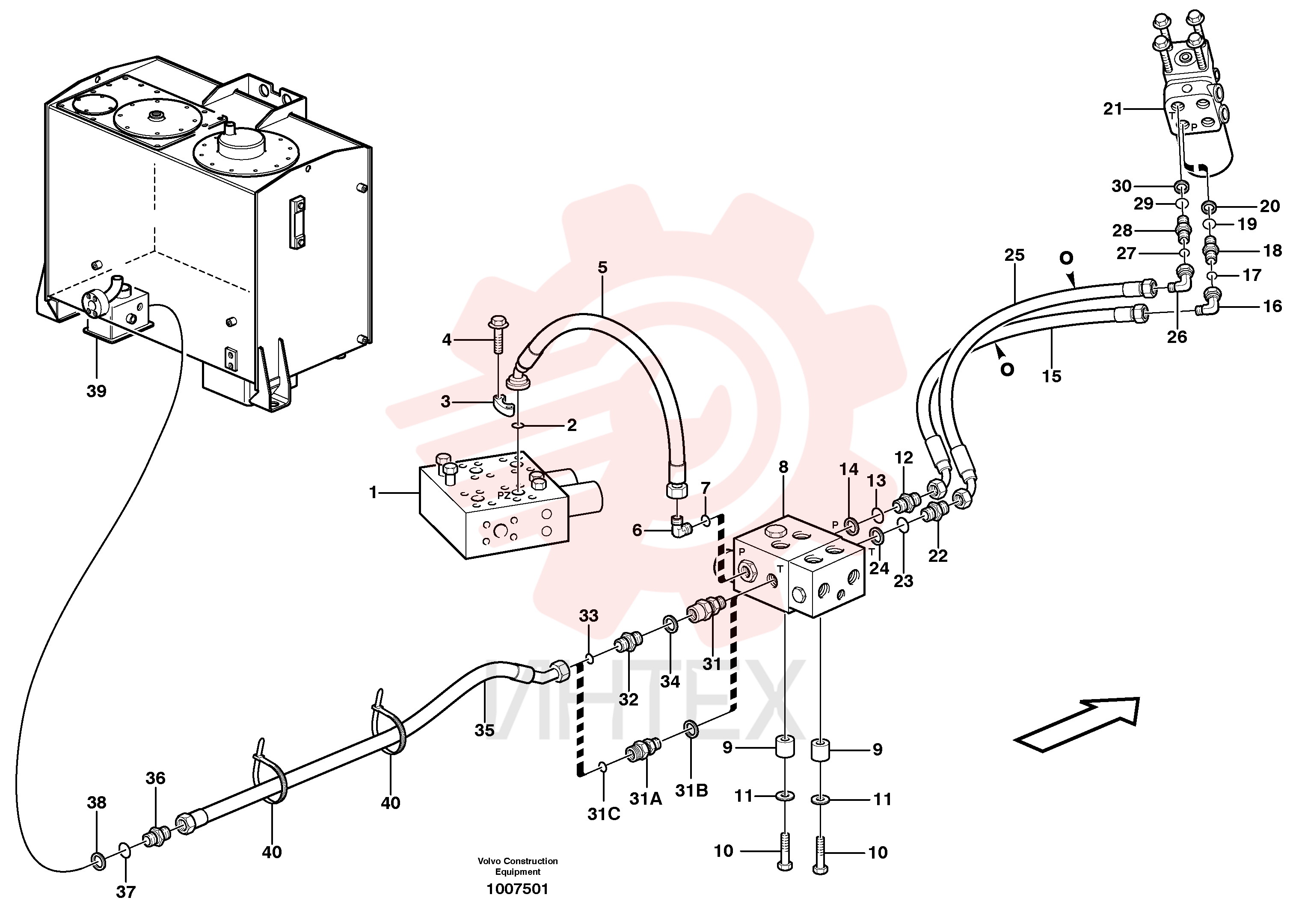 Hose assembly VOE 11173451