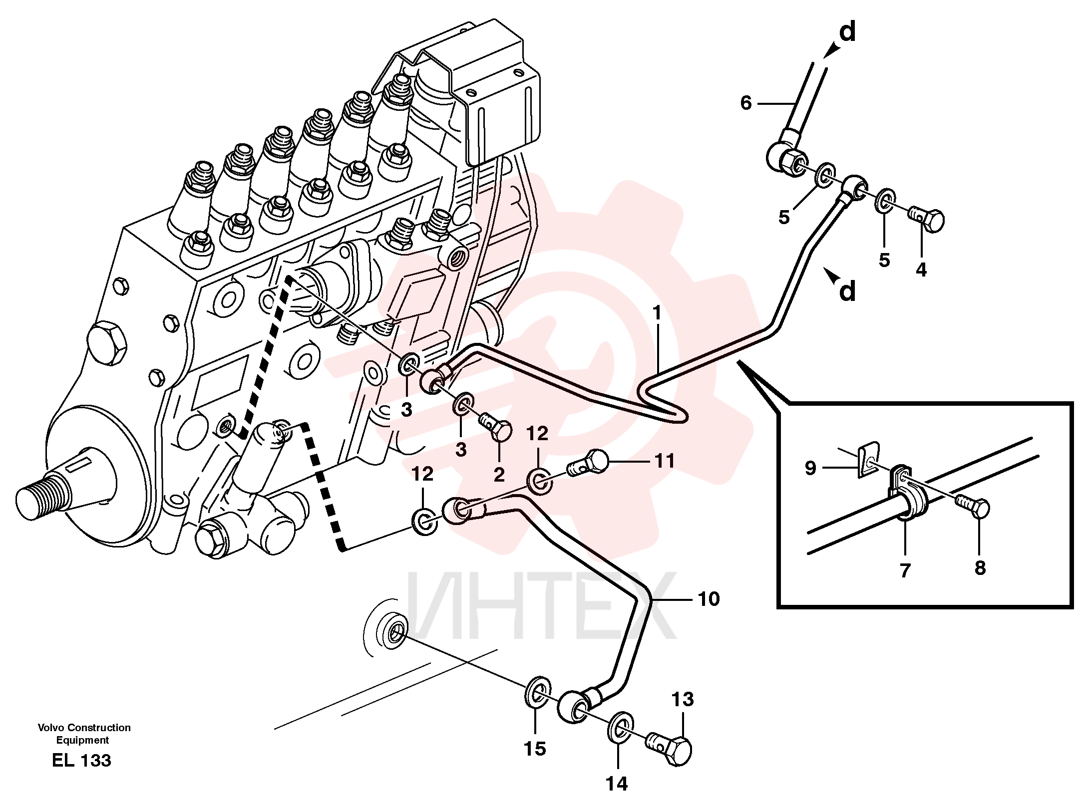 Oil feed pipe VOE 11162436