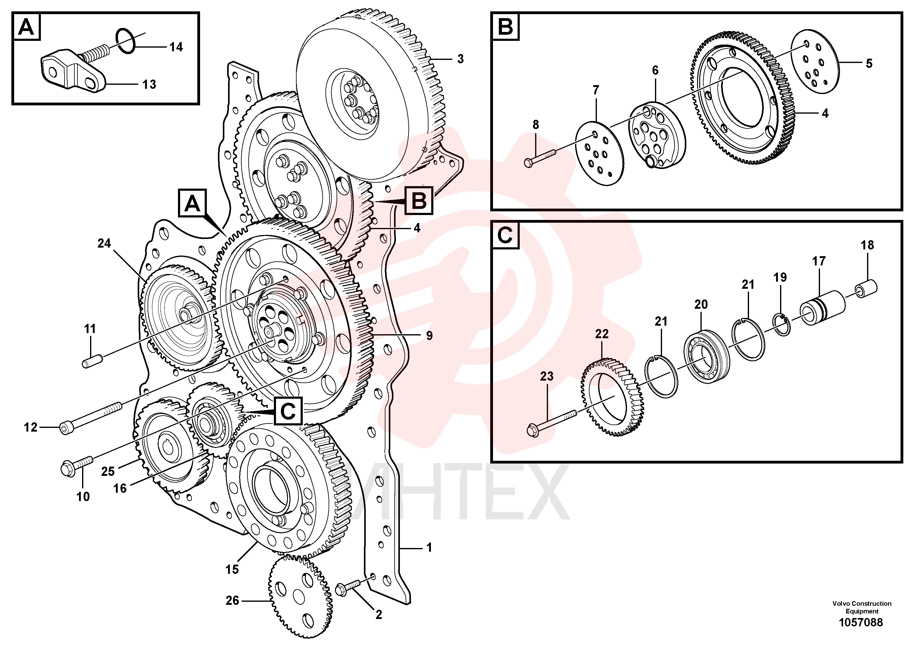 Timing gear plate