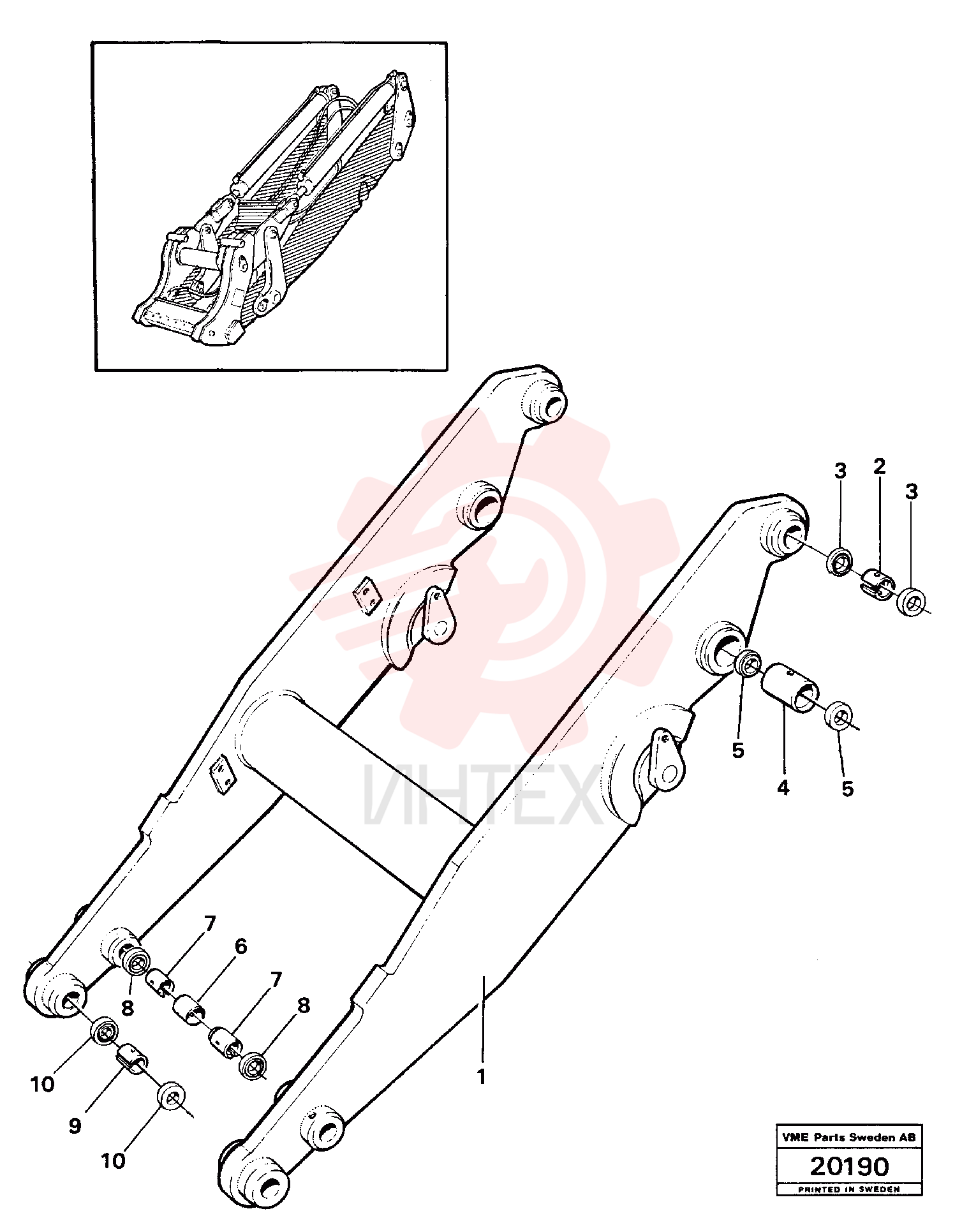 Lifting frame work