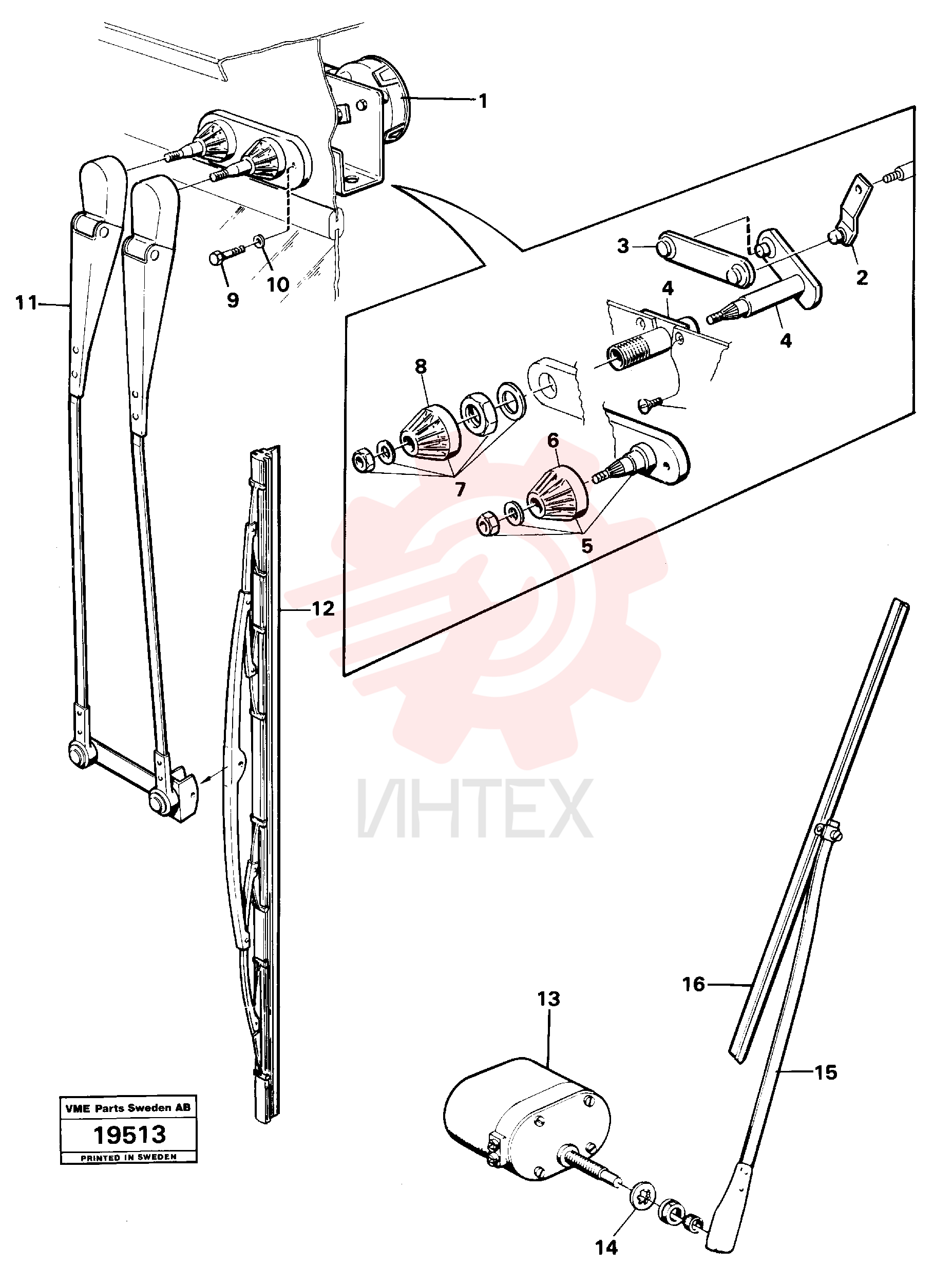 Wiper Motor VOE 4803418
