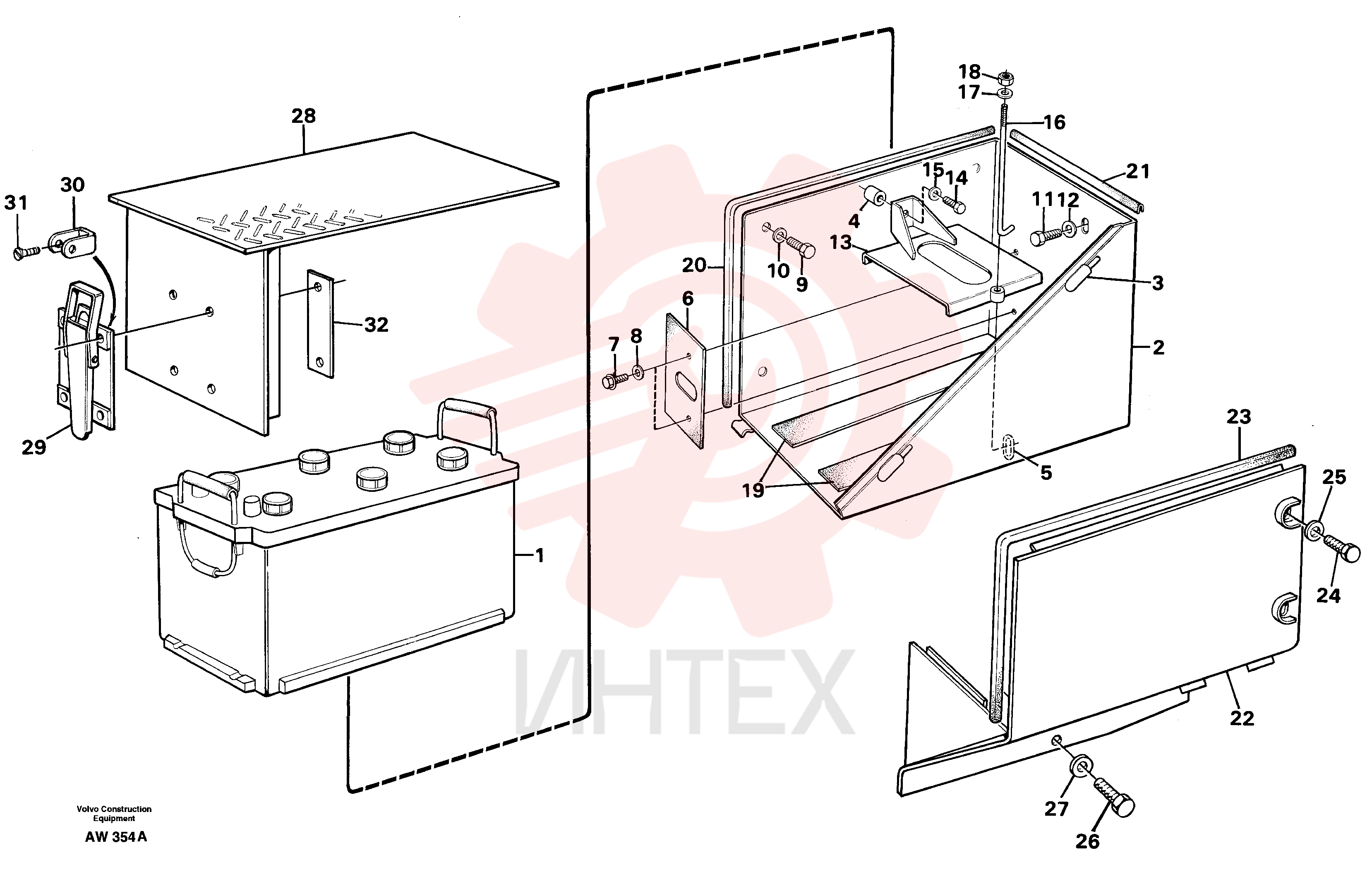 Battery shelf