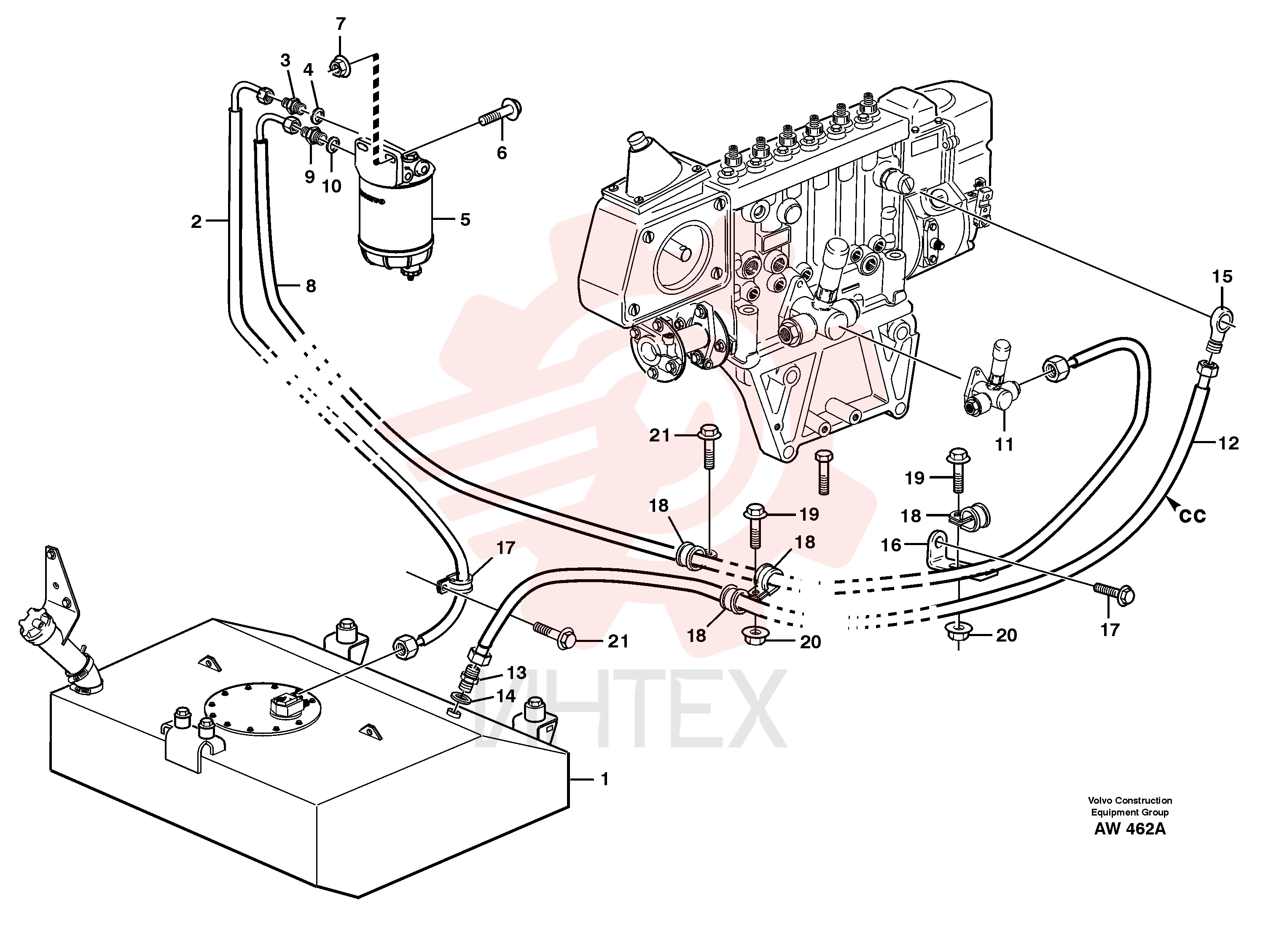Plane gasket VOE 948883
