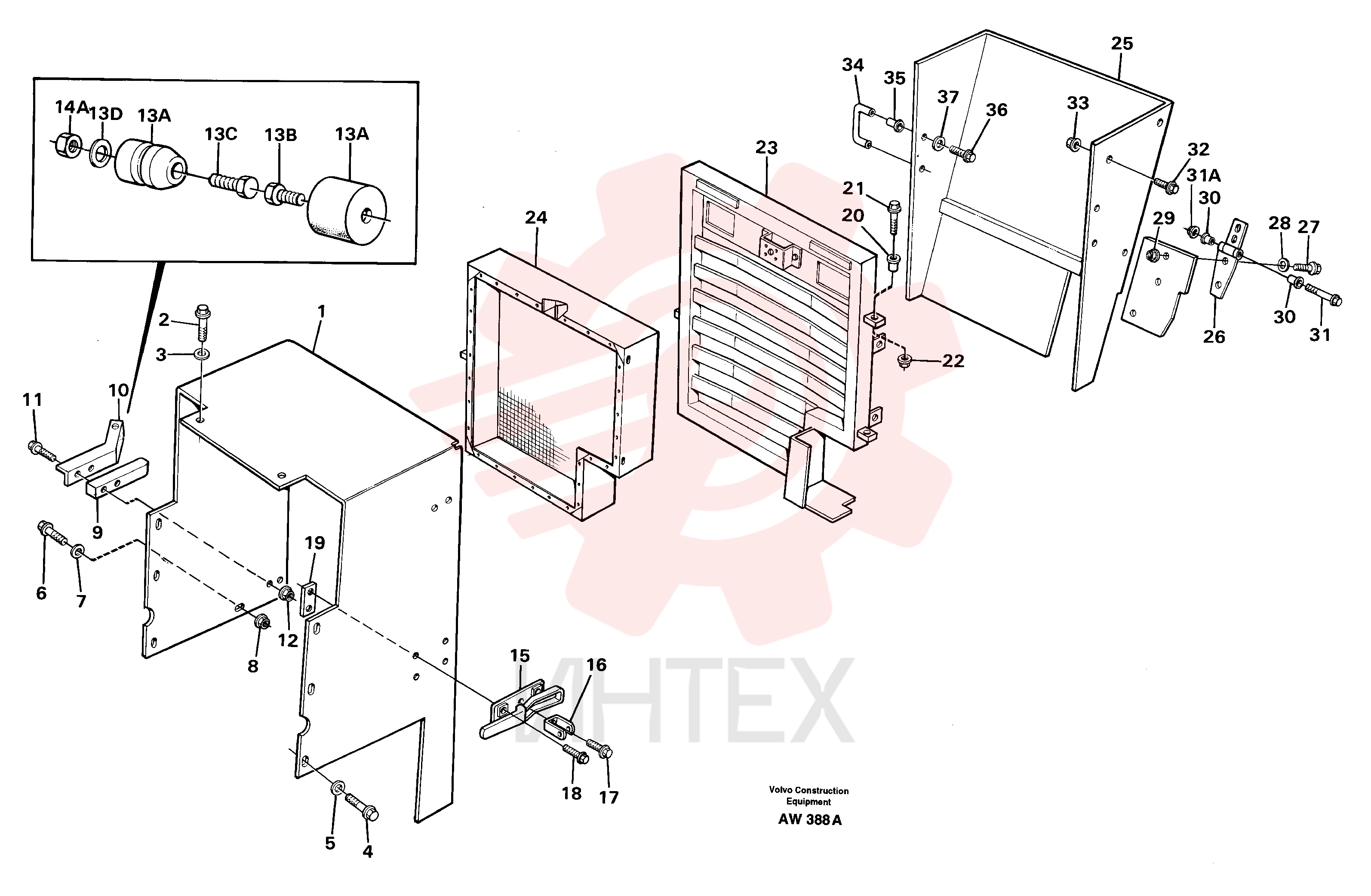 Radiator casing VOE 11075995