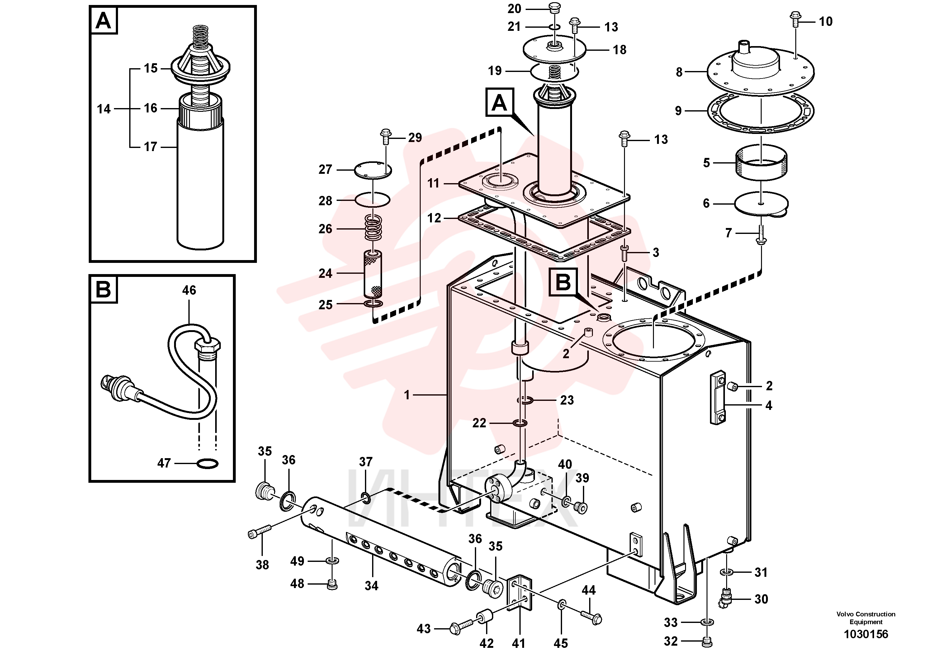 Hydraulic fluid tank VOE 15015741 (2)