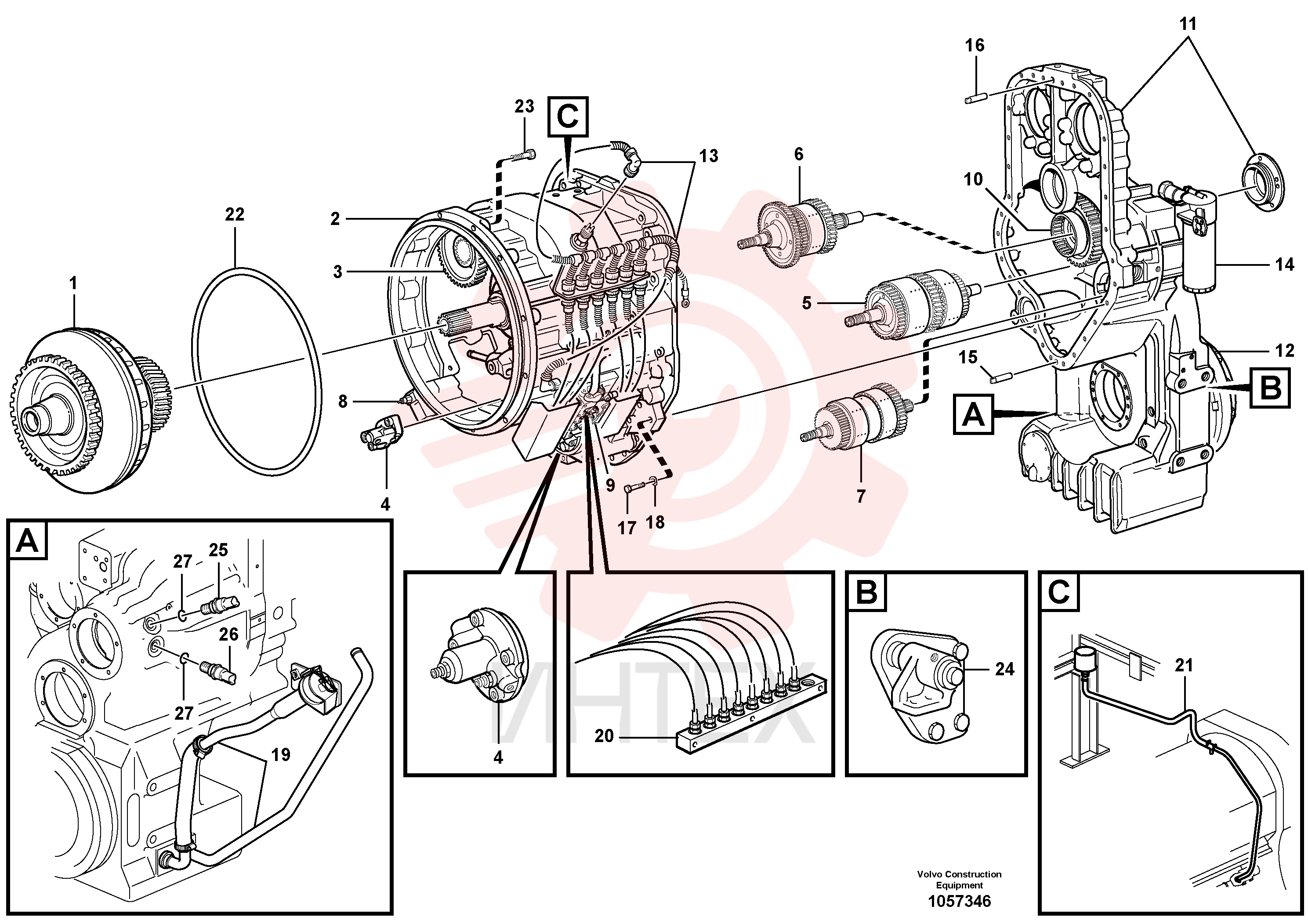 Hydraulic transmission VOE 22554