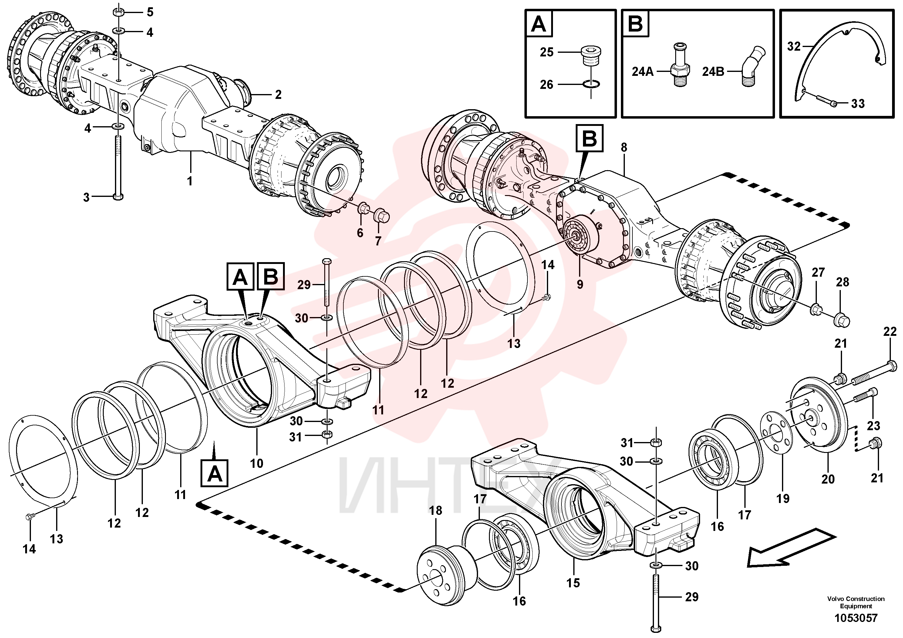 Rear axle bridge VOE 11103243