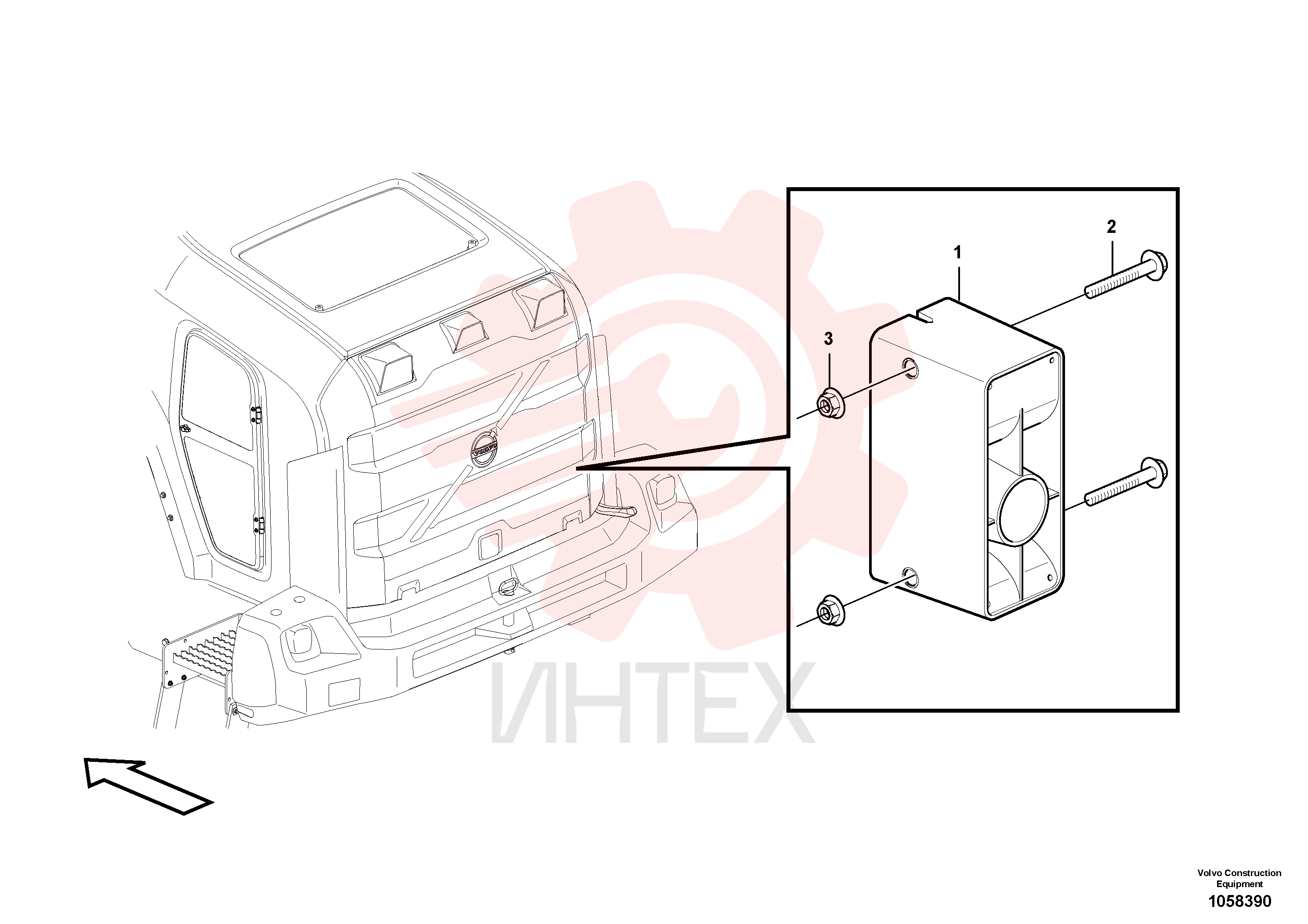 Reversing warning unit