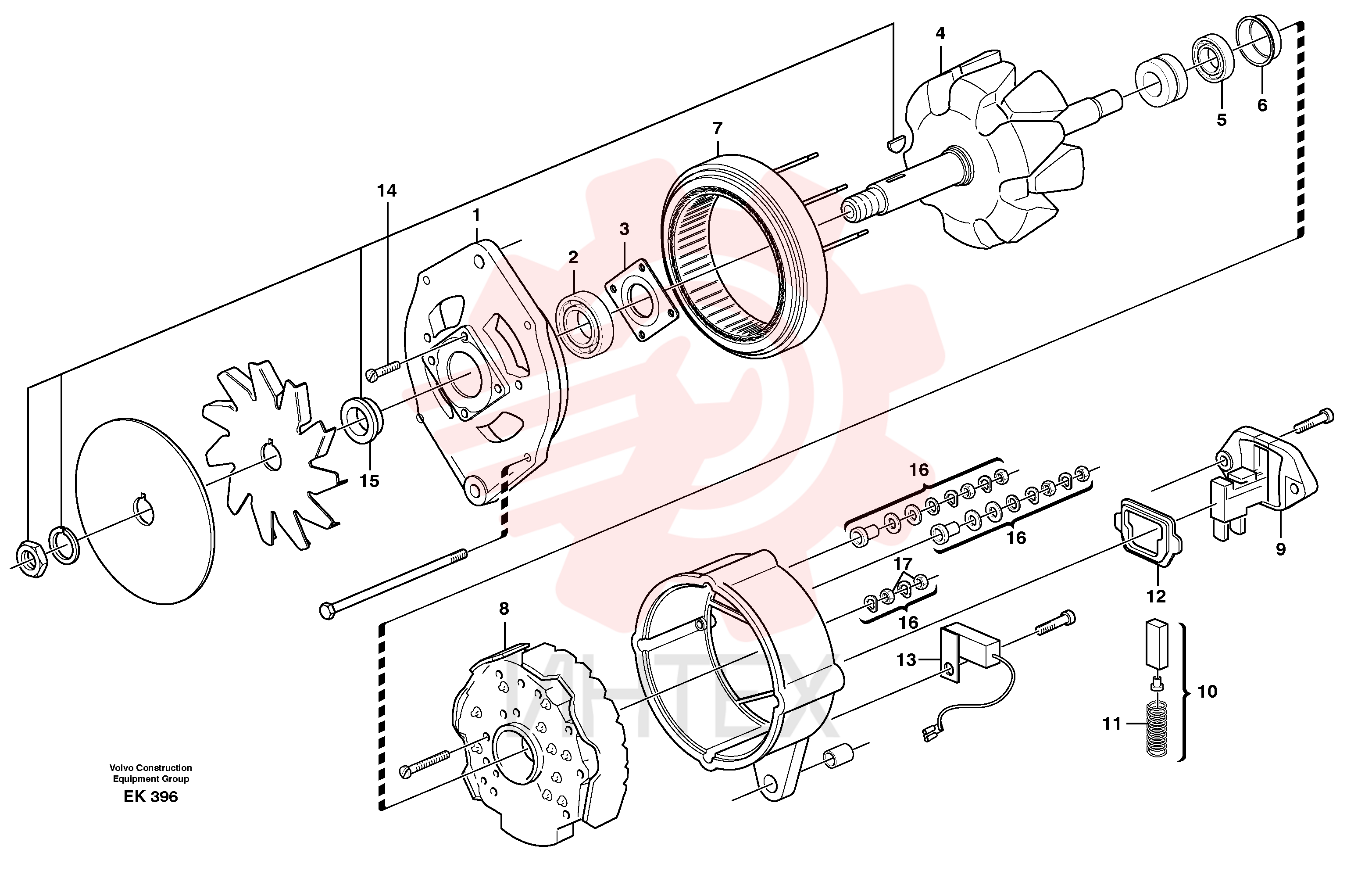 Alternator VOE 15067533 (2)