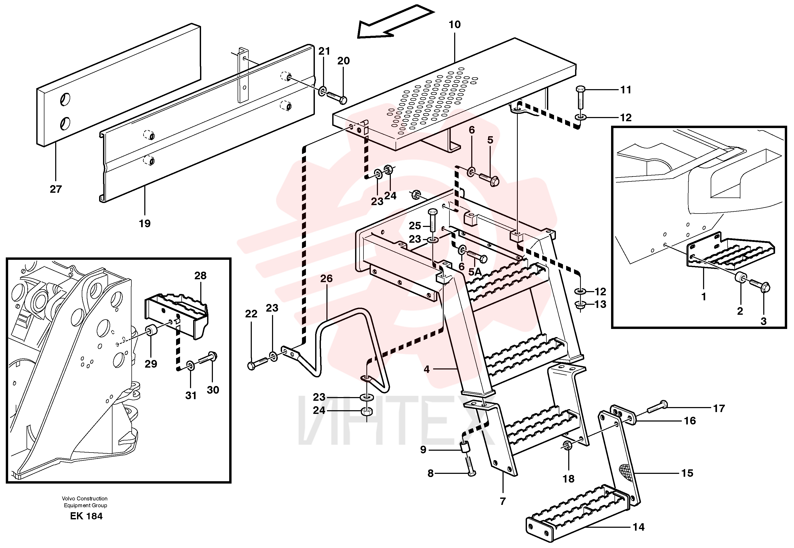 Foot rest VOE 11400828
