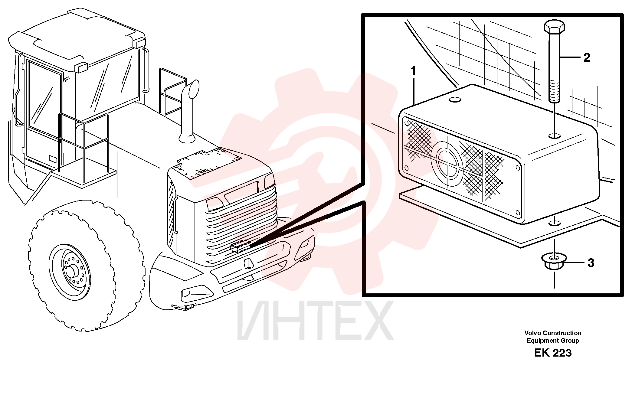 Reversing warning unit VOE 11039728
