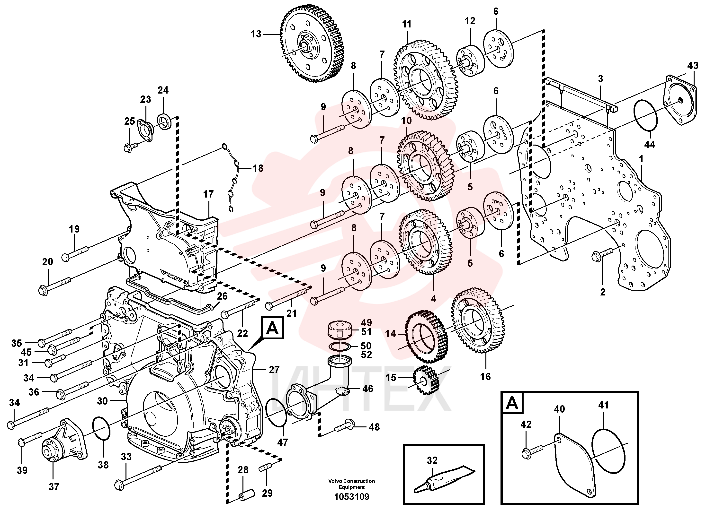 Timing gear cover VOE 8170227