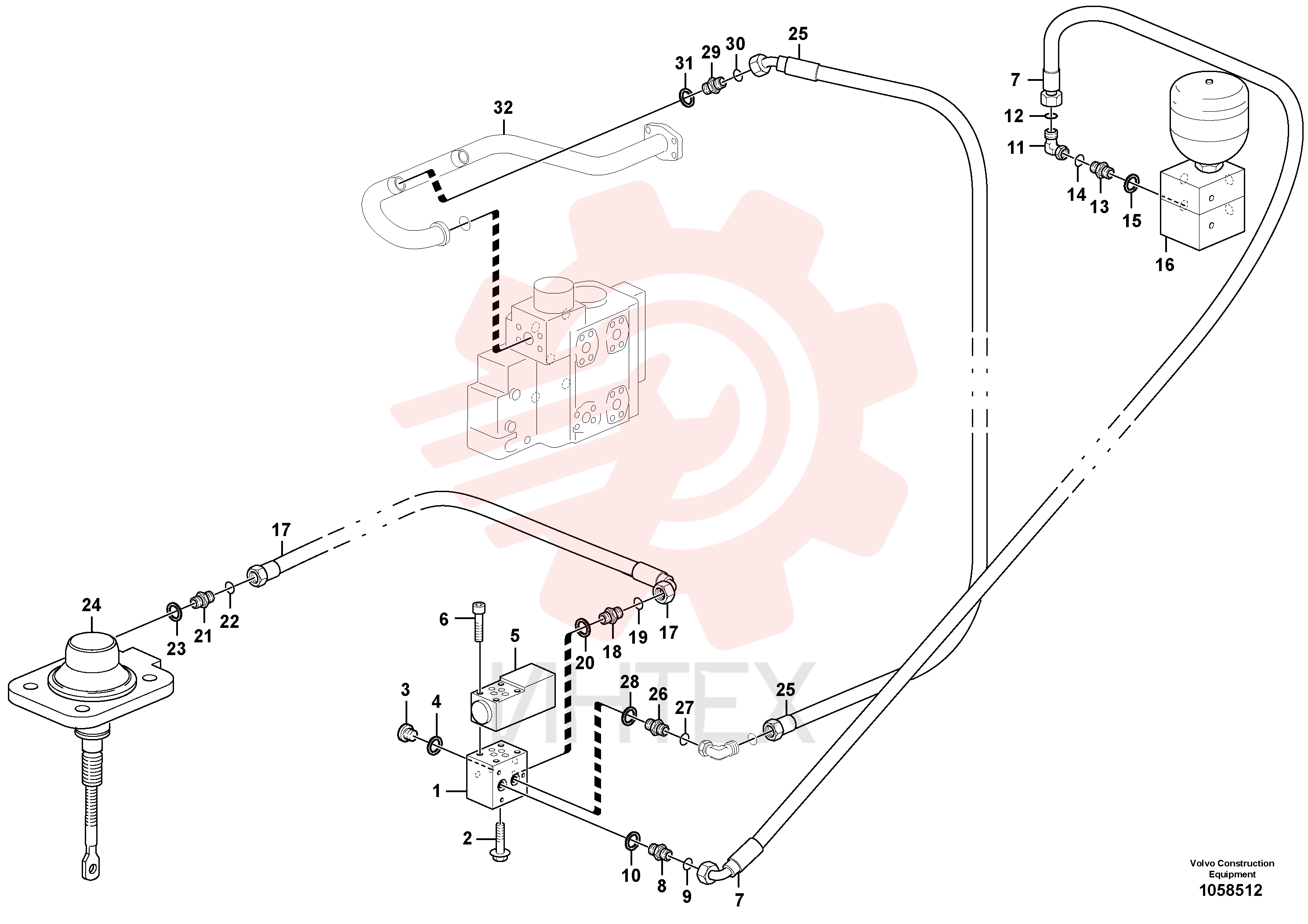 Hose assembly VOE 15153010