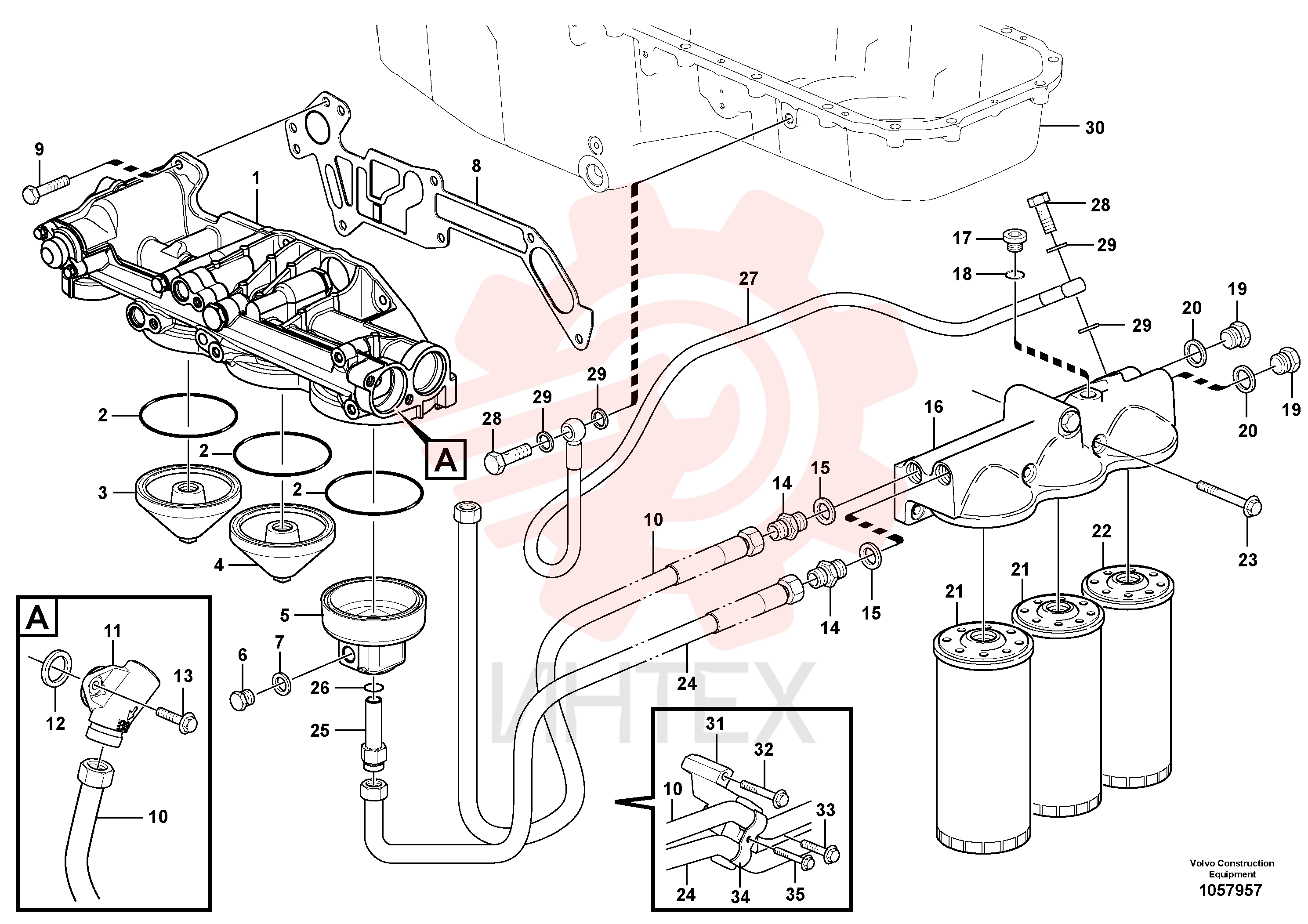 Oil pipe VOE 15148161