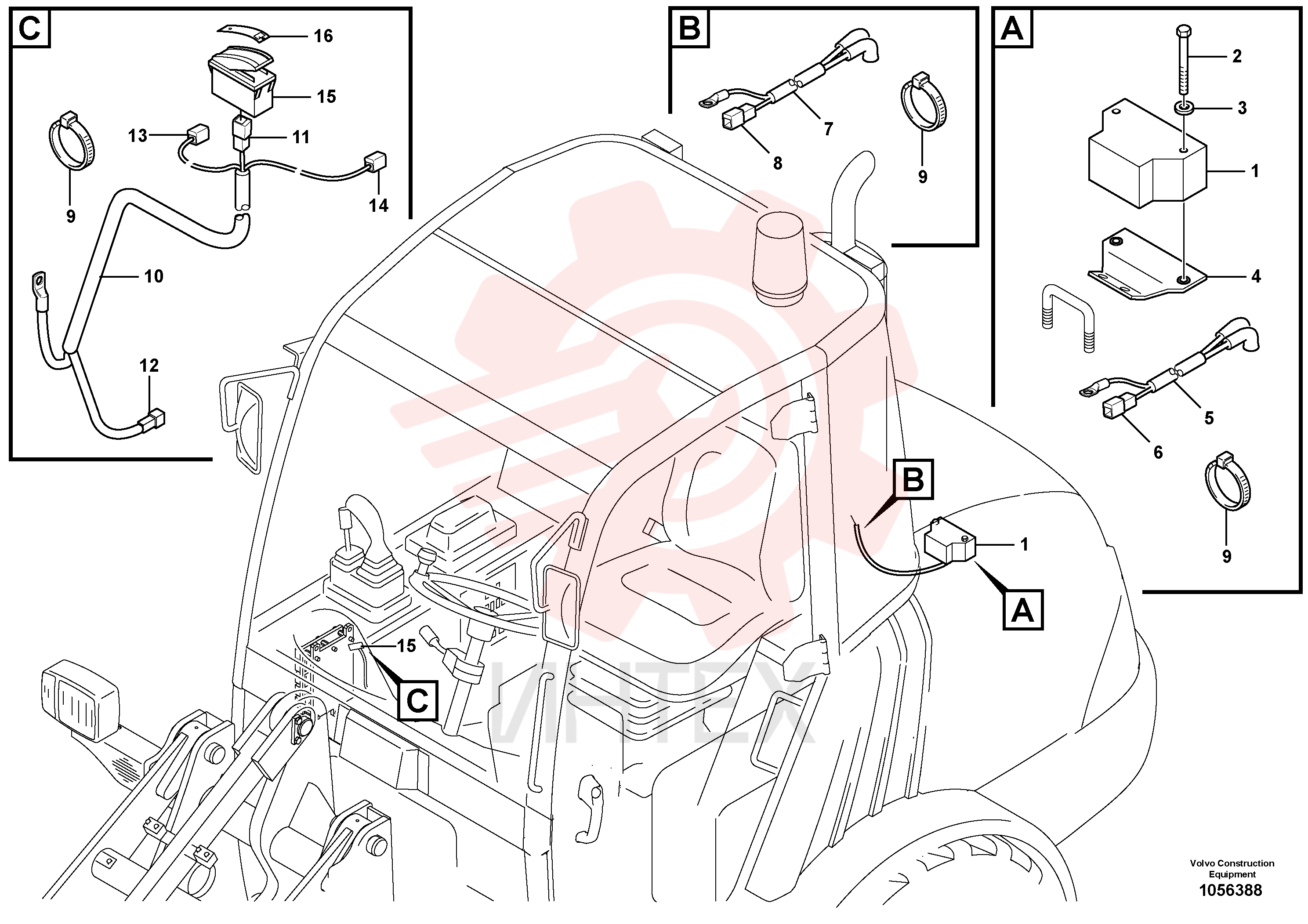 Reversing warning unit