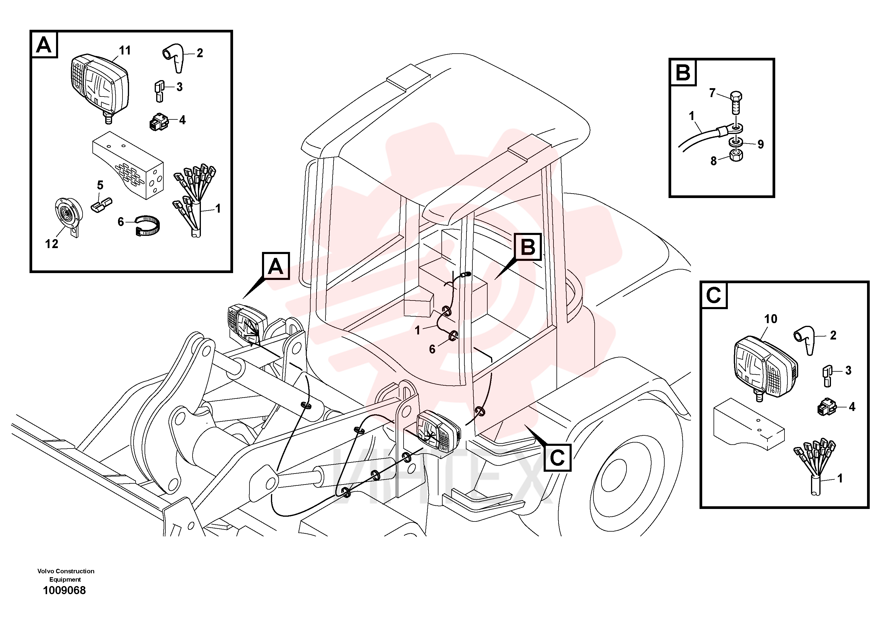 Pipe, headlight, front ZM 2813295 (3)