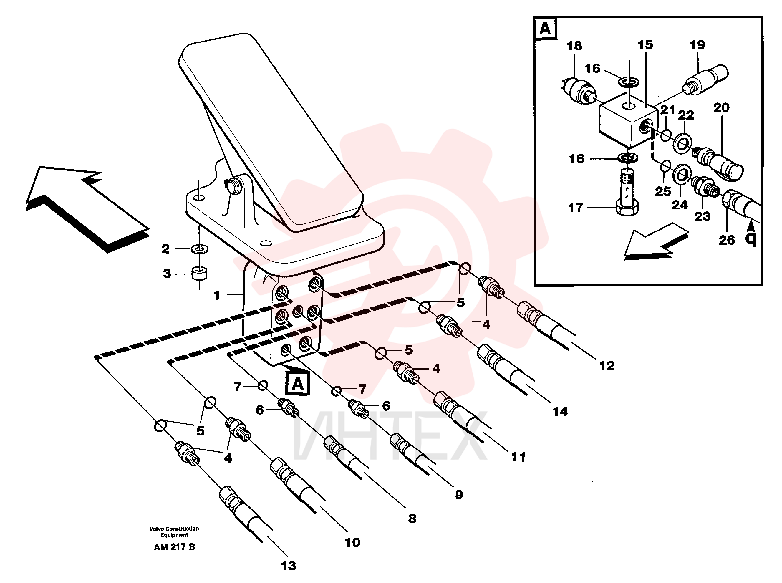 Footbrake valve