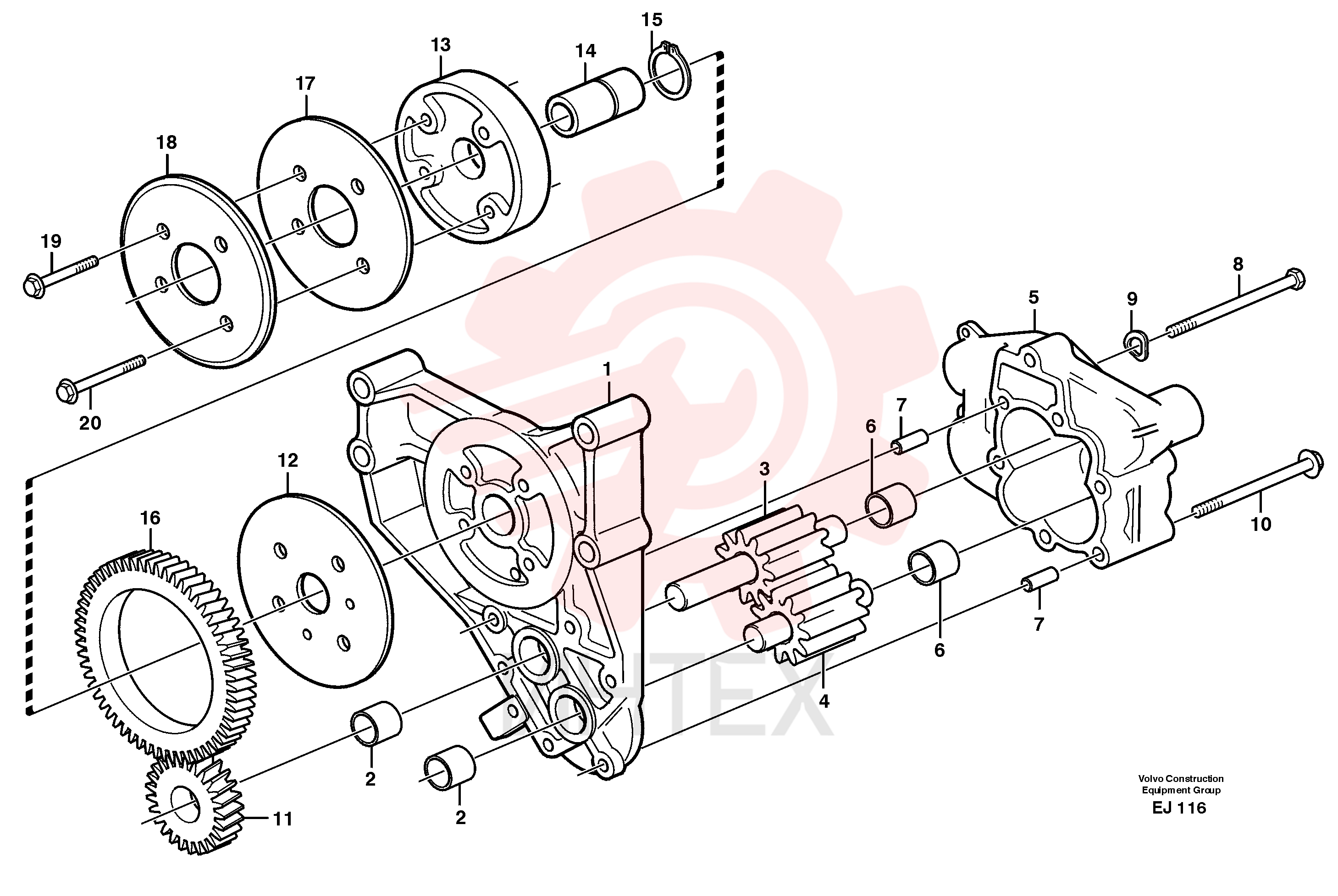Oil pump housing