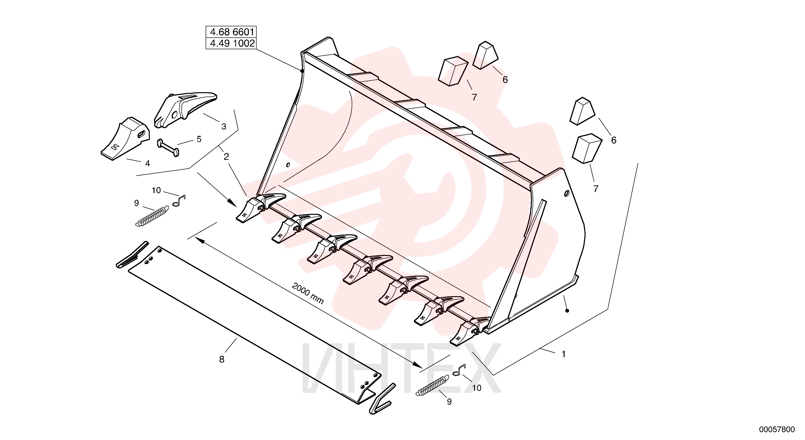 Ковш, объемом 1.2 м3 ZM 2816180 (1)