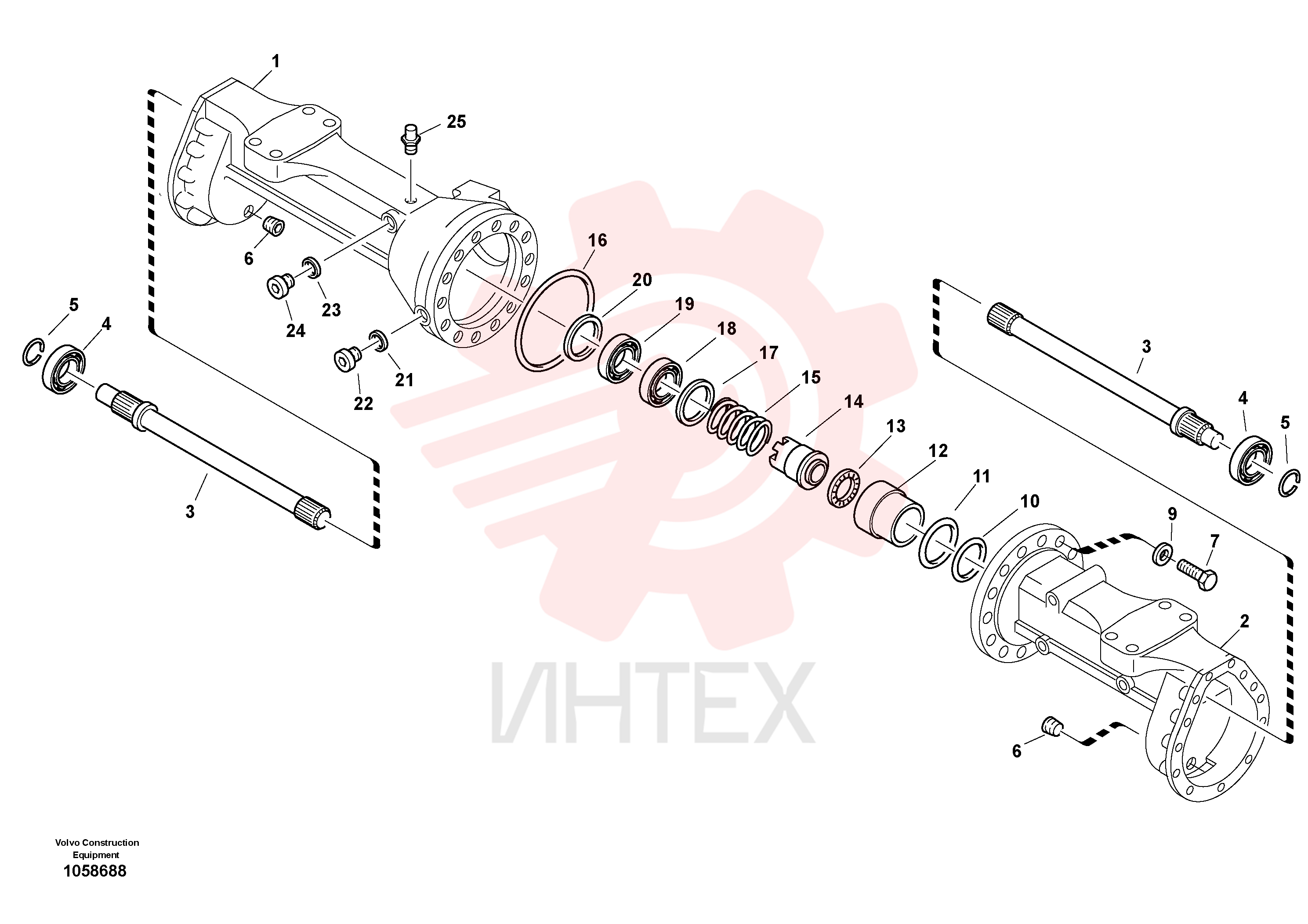 Main axle beam