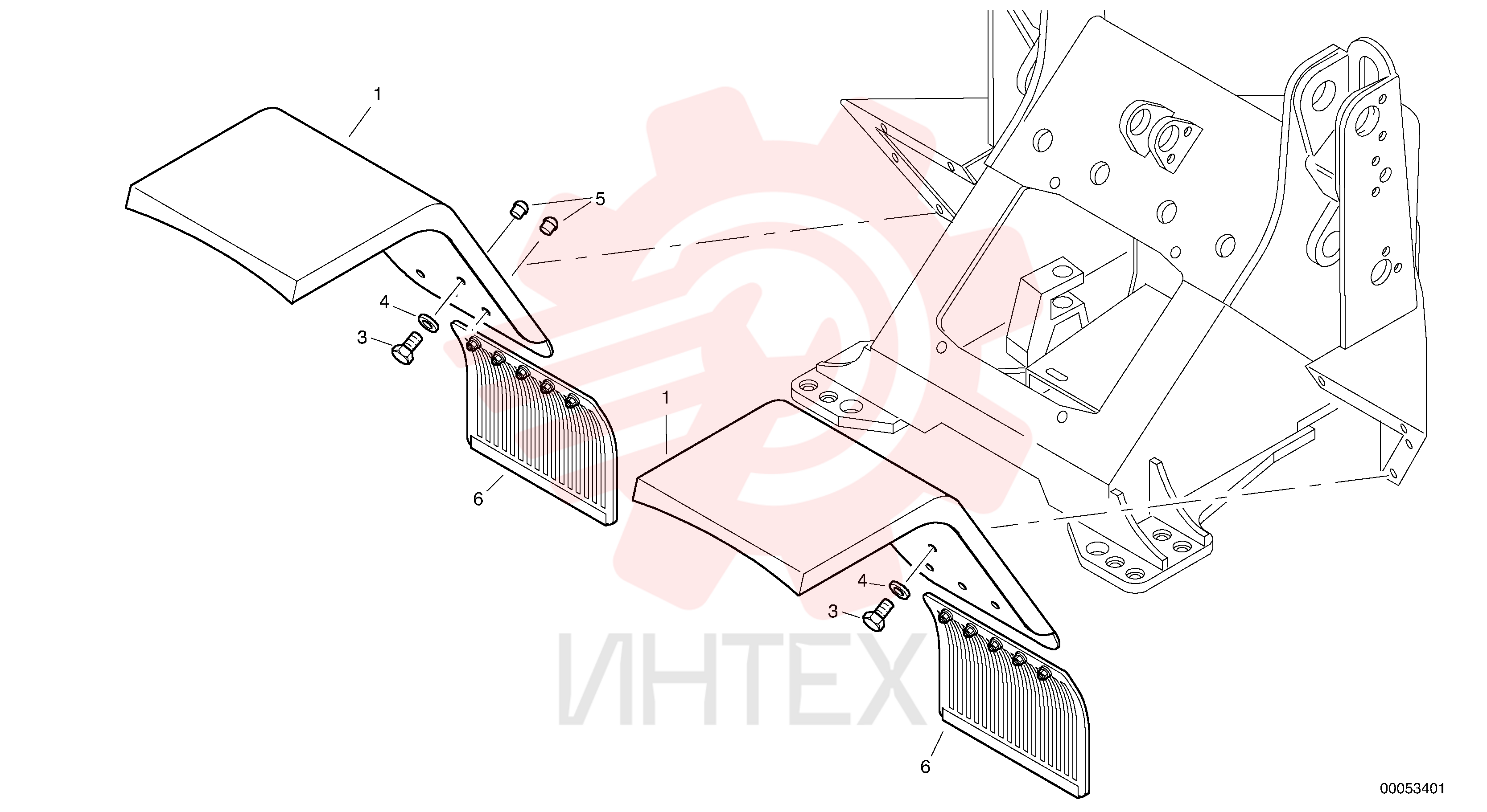 Mudguard - 75 mm broad