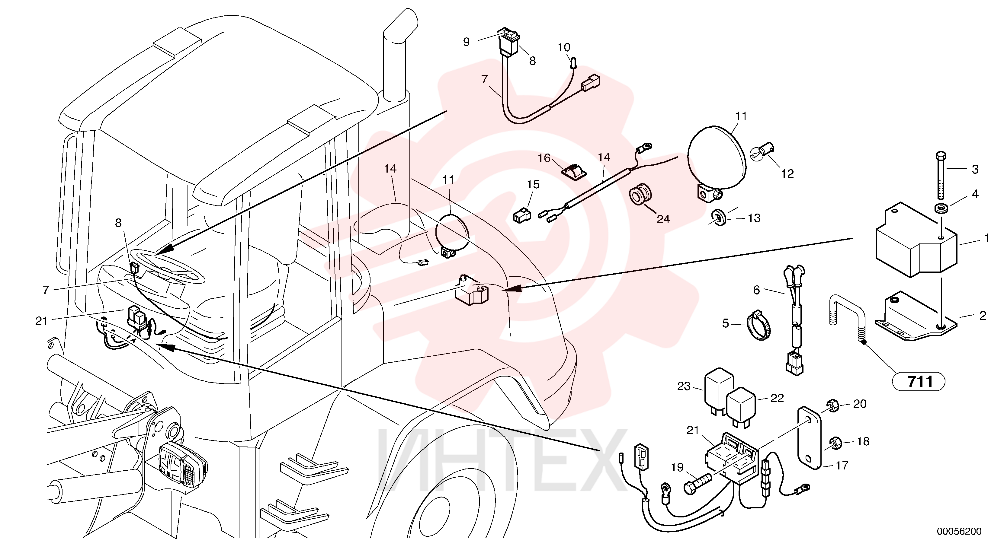 Reversing warning unit