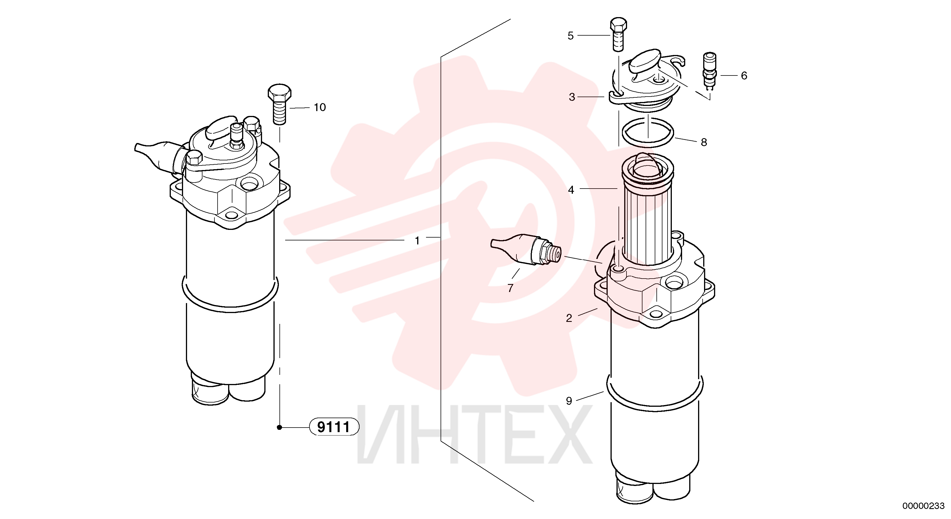 Suction recoil filter