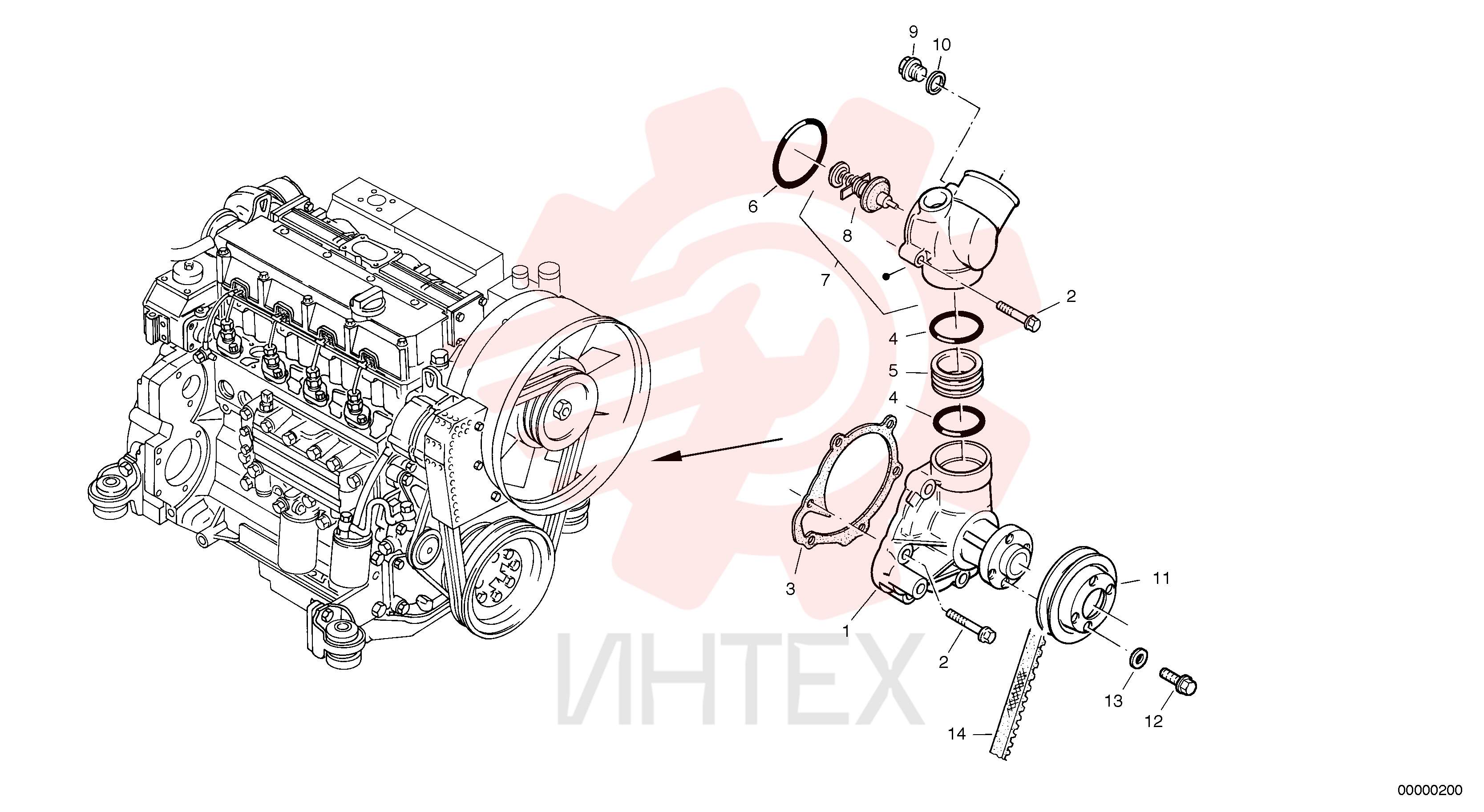 Cooling water pump