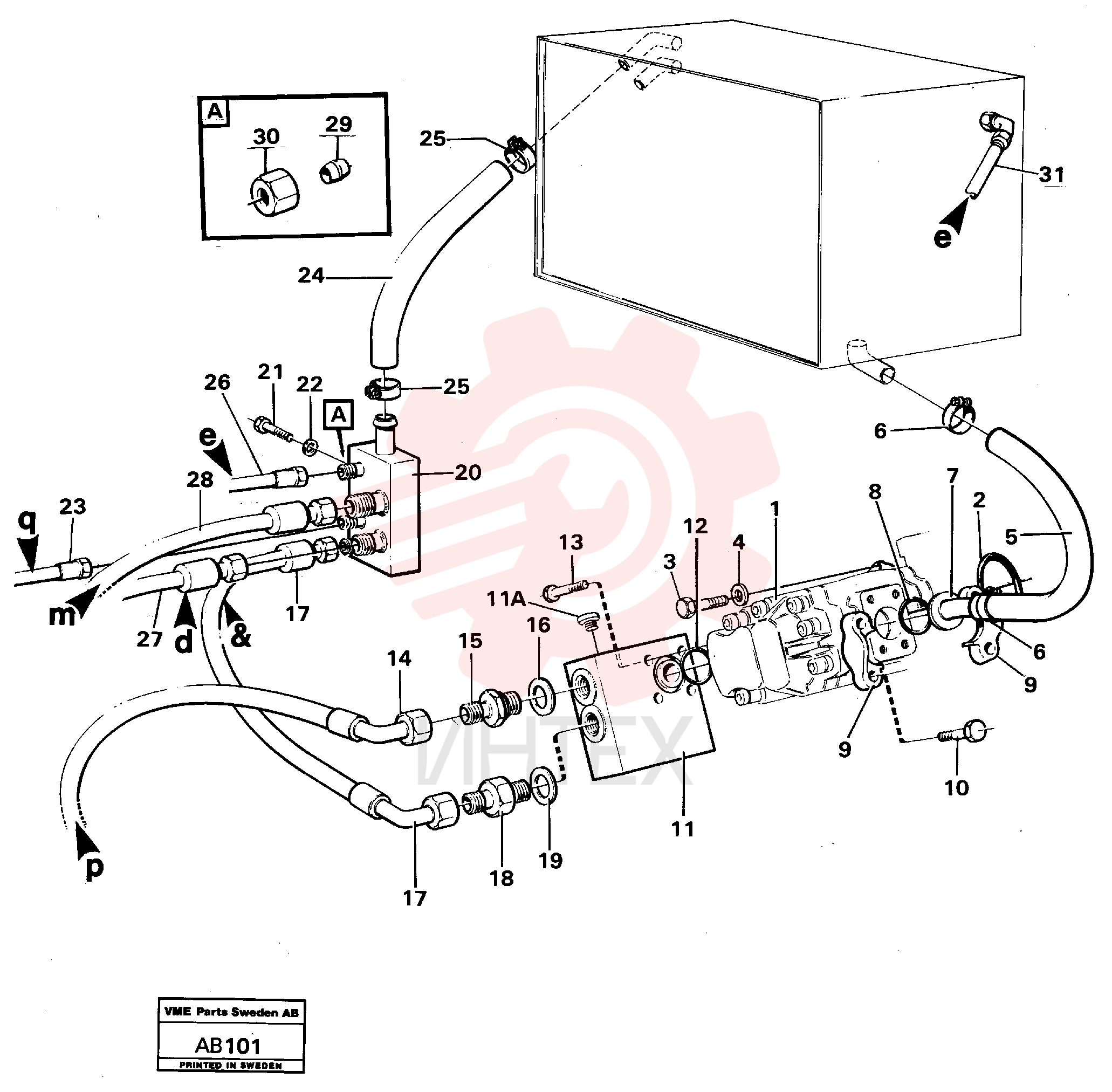 Pressure limiting valve VOE 11003090
