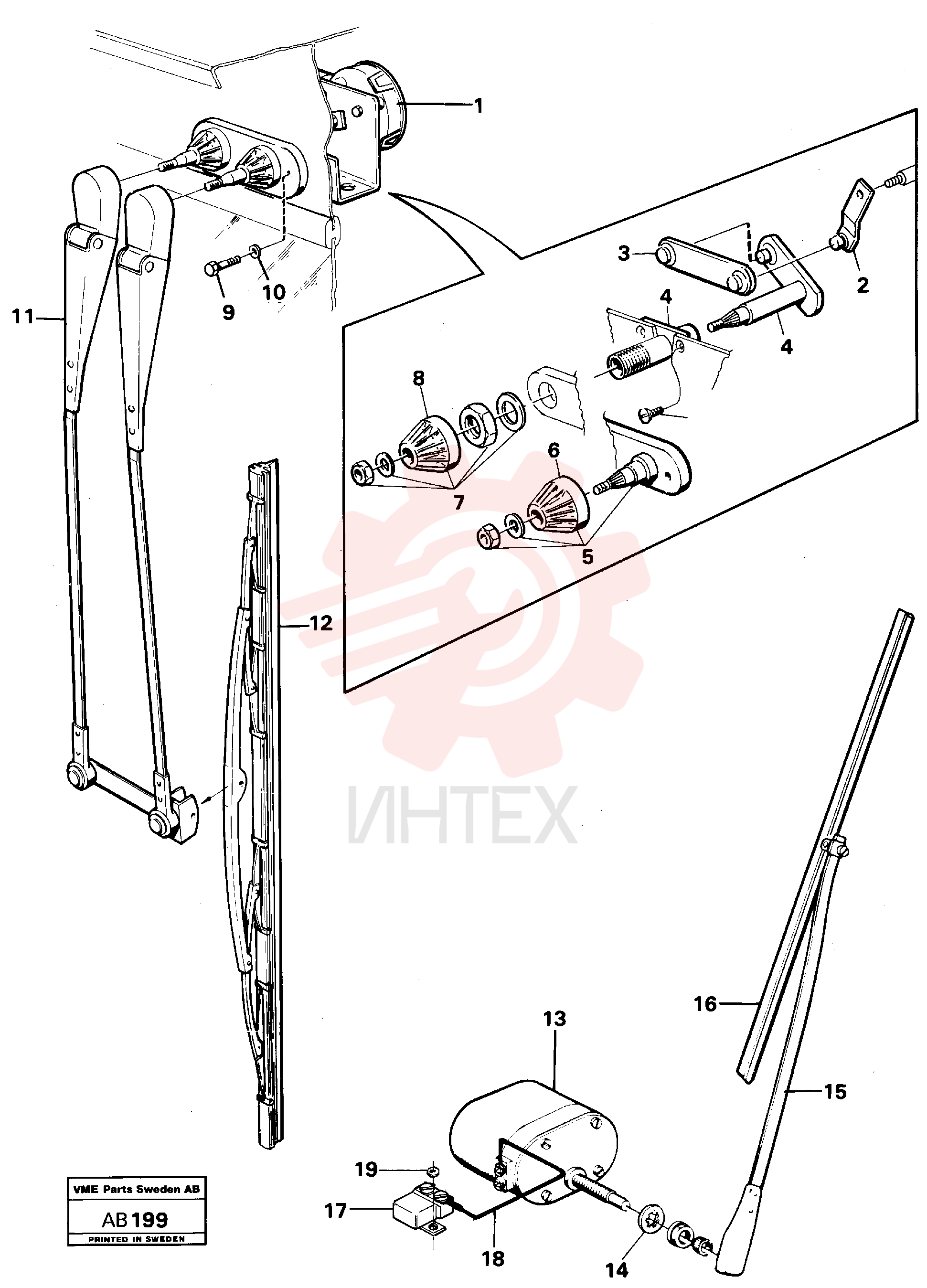 Wiper Motor VOE 4803418 (2)