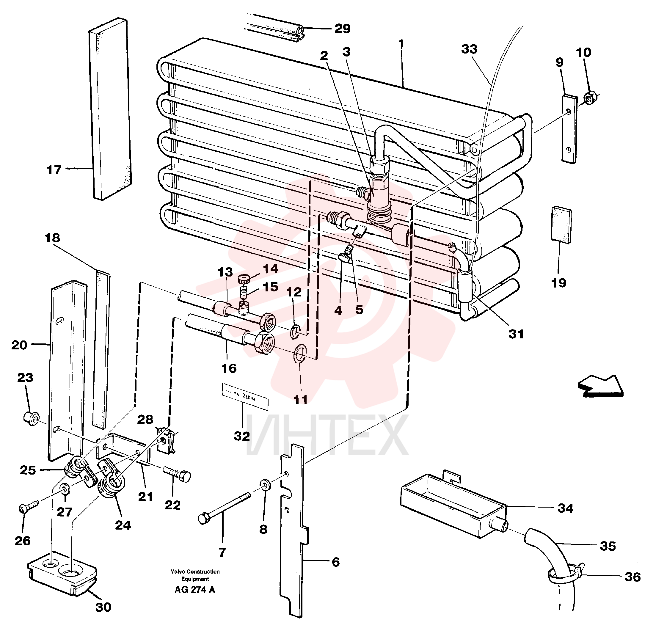Evaporator VOE 11104083