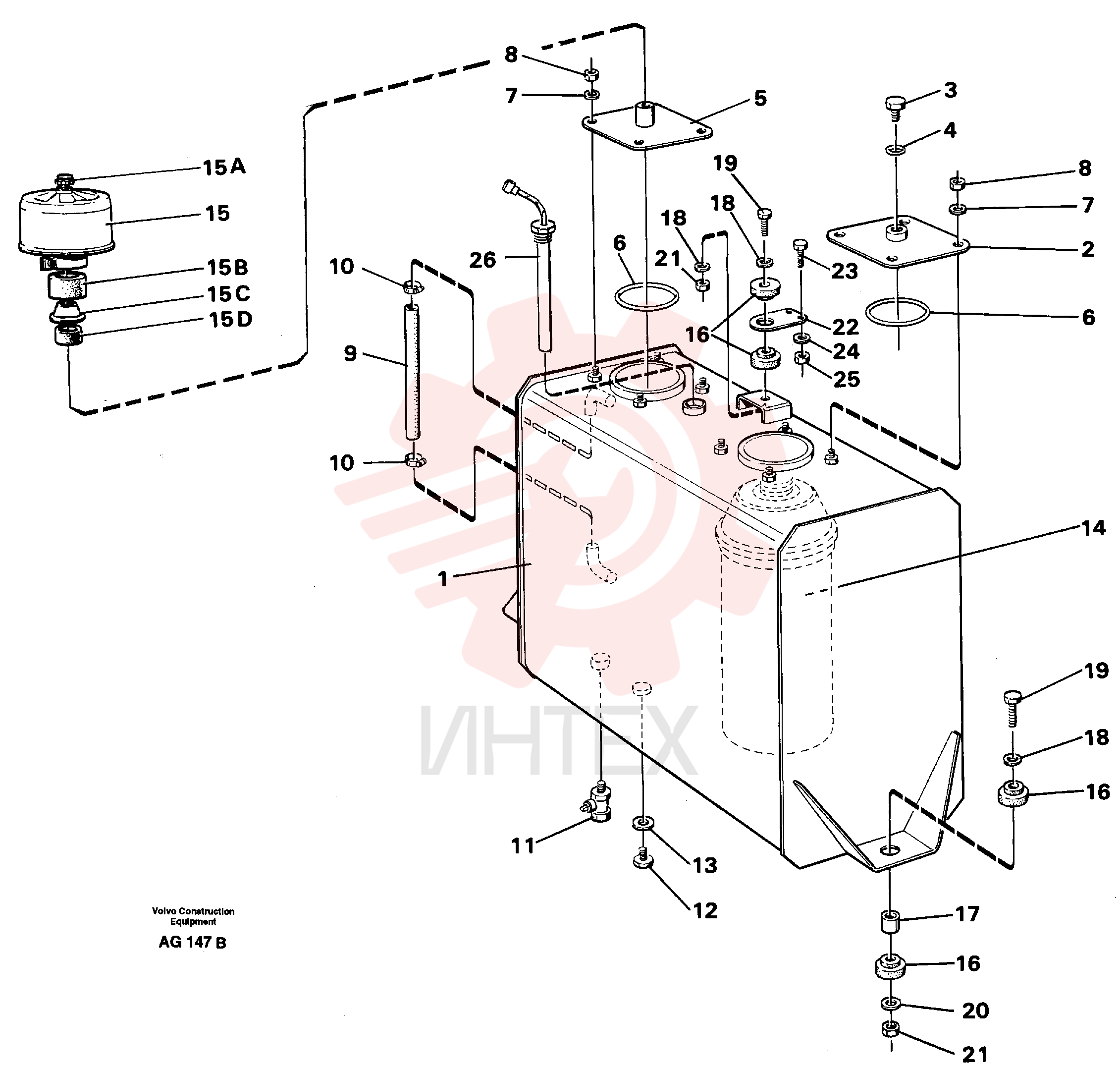 Hydr fluid tank VOE 11091735