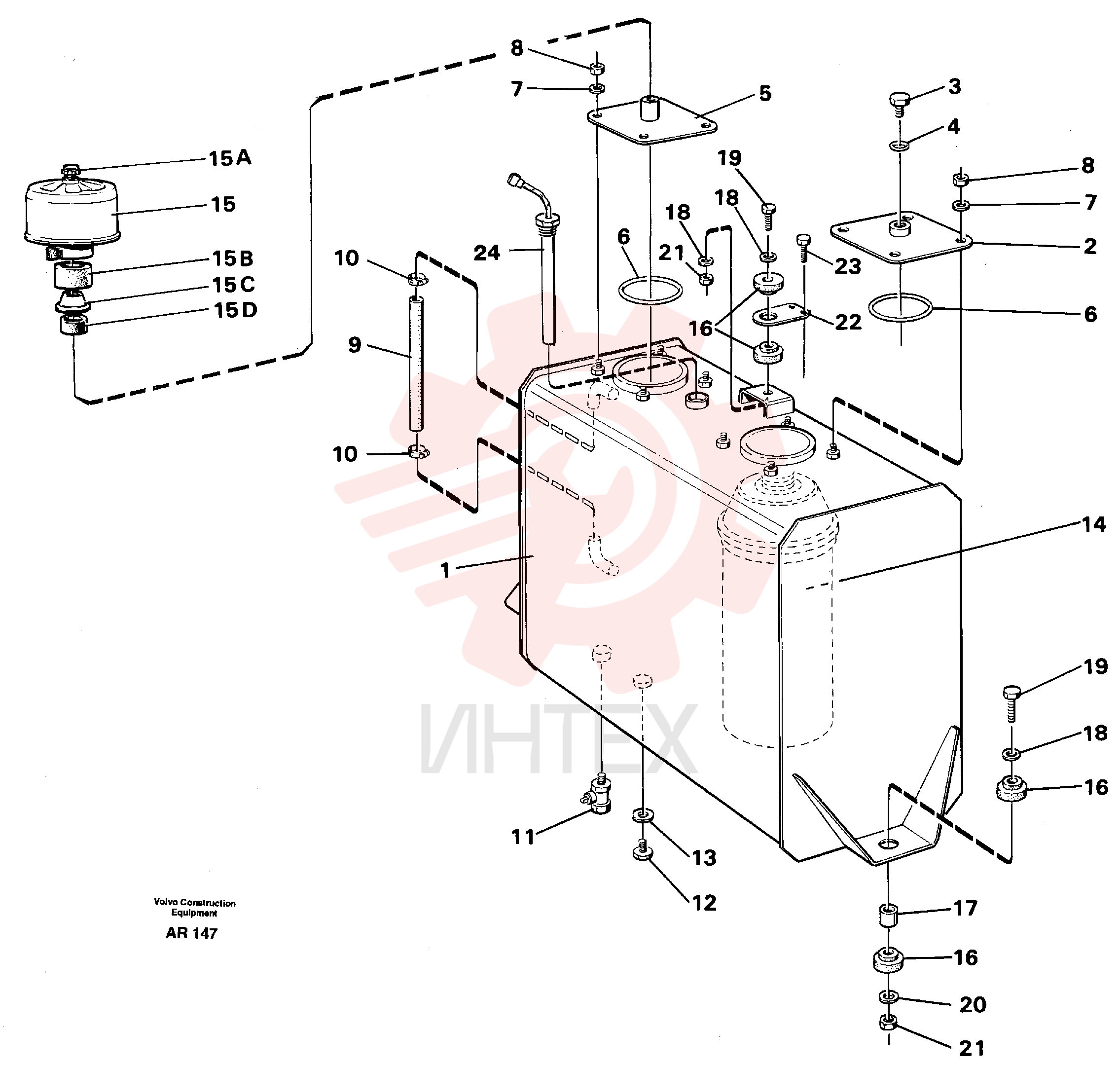 Hydr fluid tank