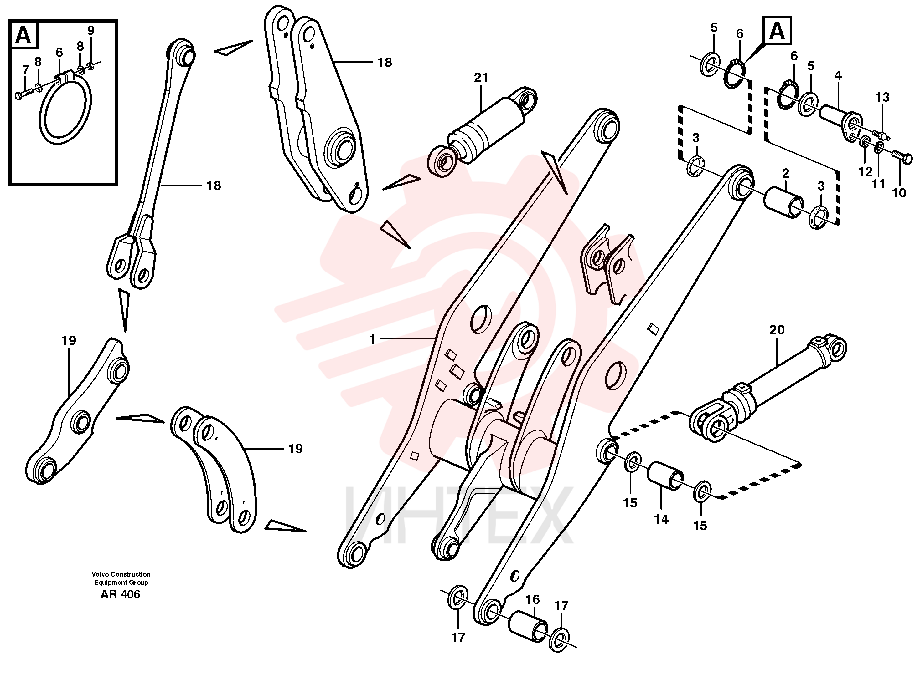 Lifting frame work
