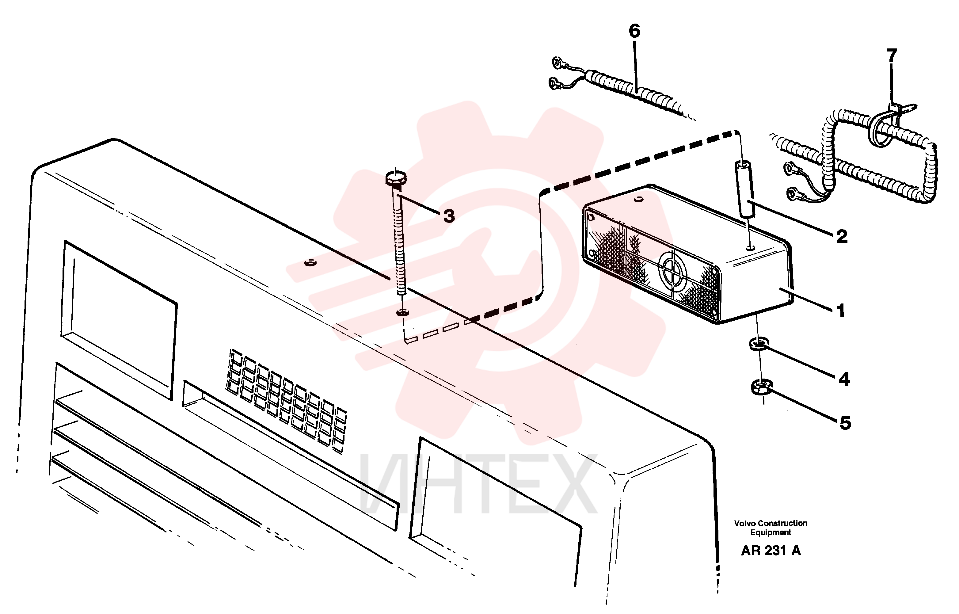 Reversing warning unit