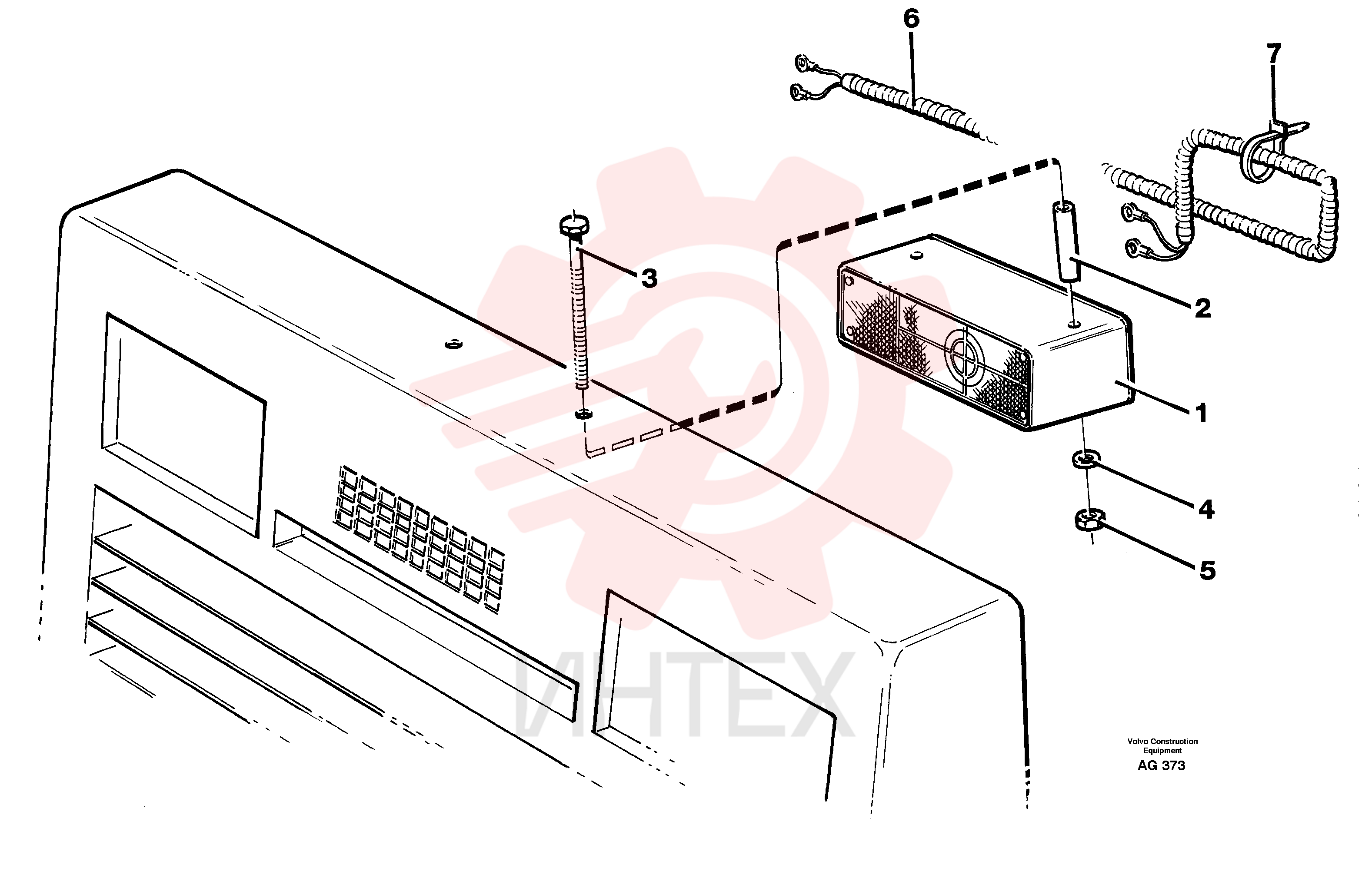 Reversing warning unit
