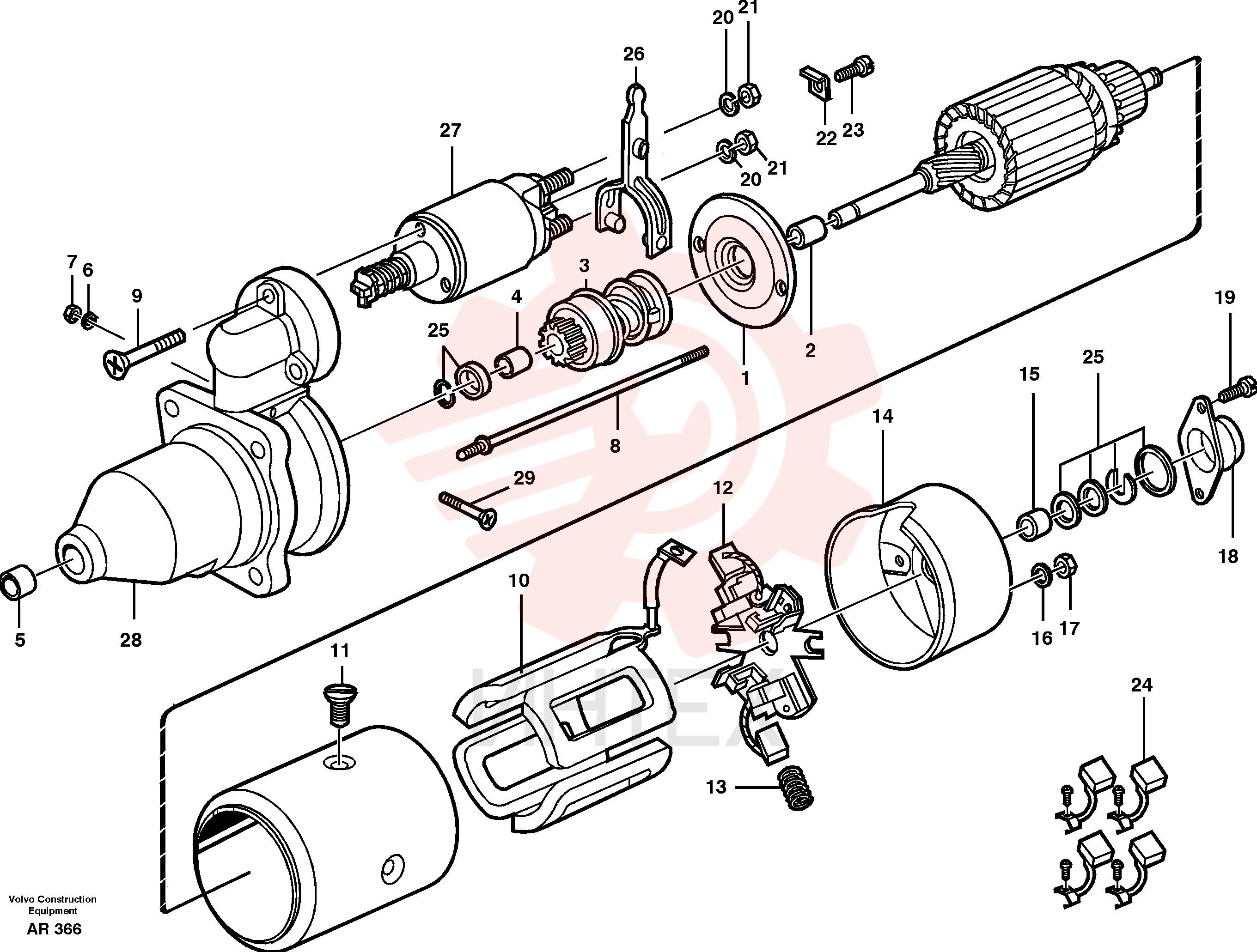 Starter motor VOE 11702594 (2)