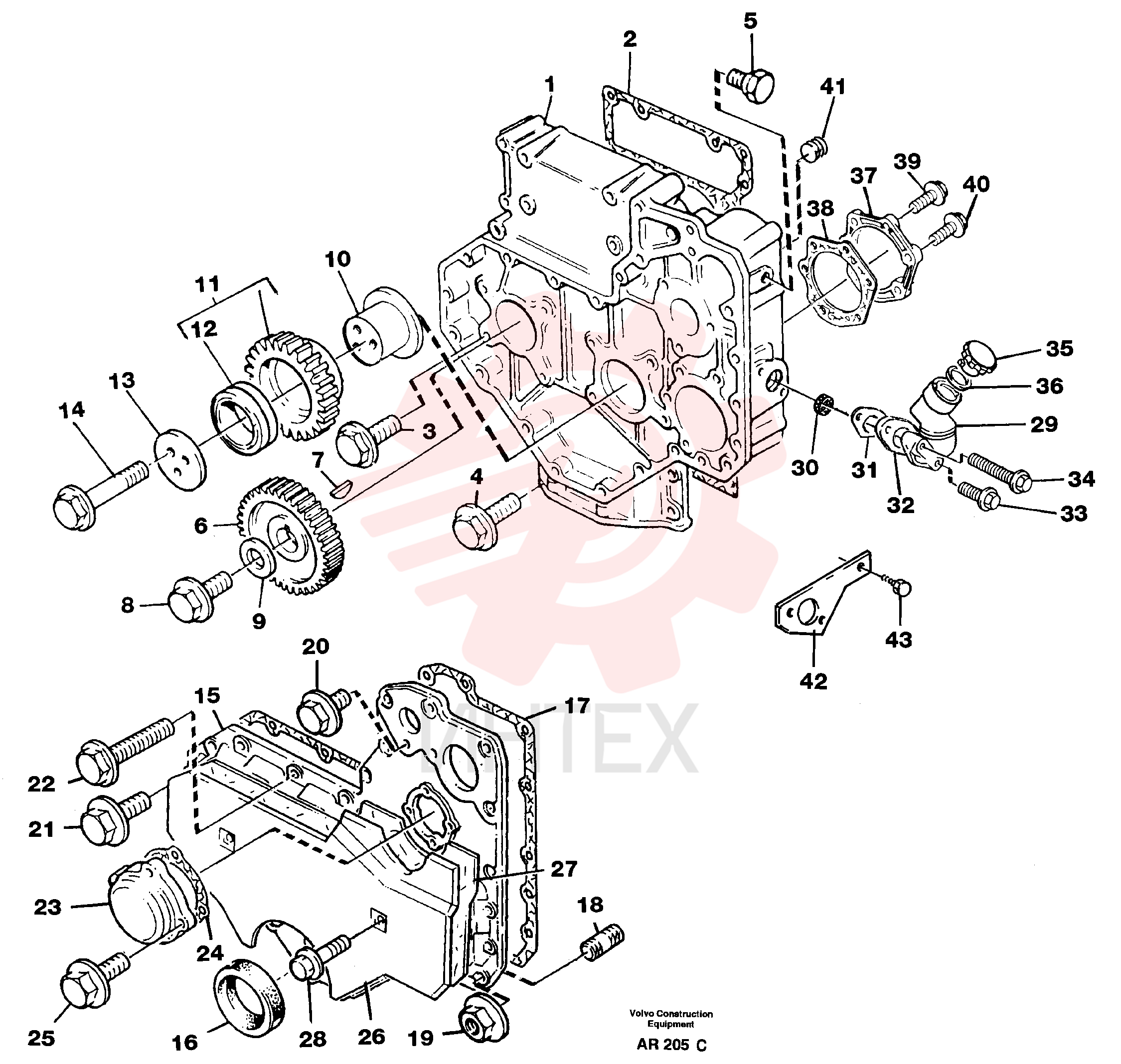 Timing gear cover VOE 11998874