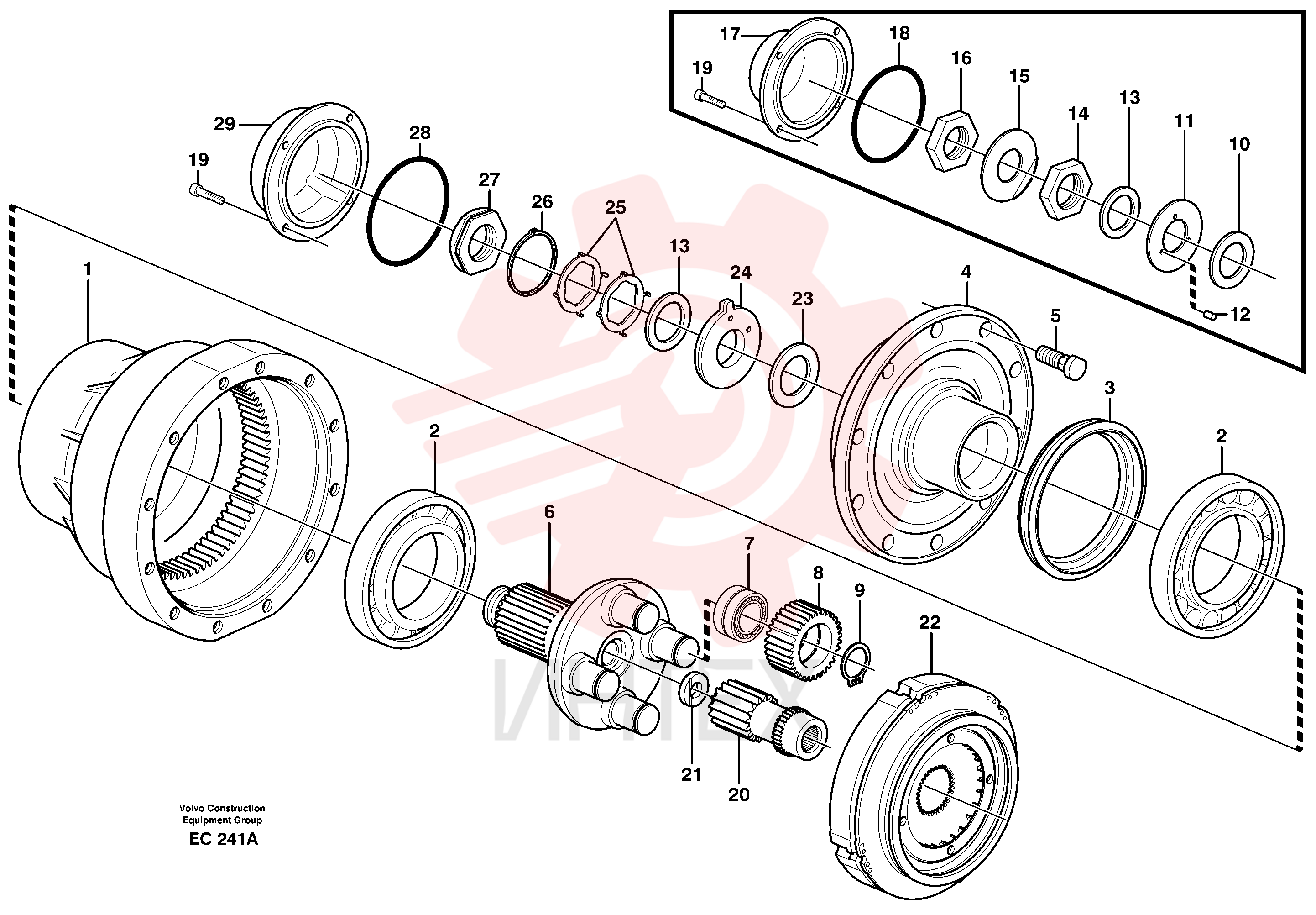 Planetary Axle VOE 23848 (2)